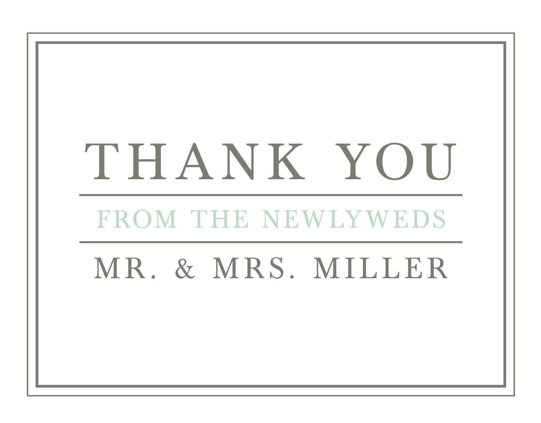 Mint Type Thank You