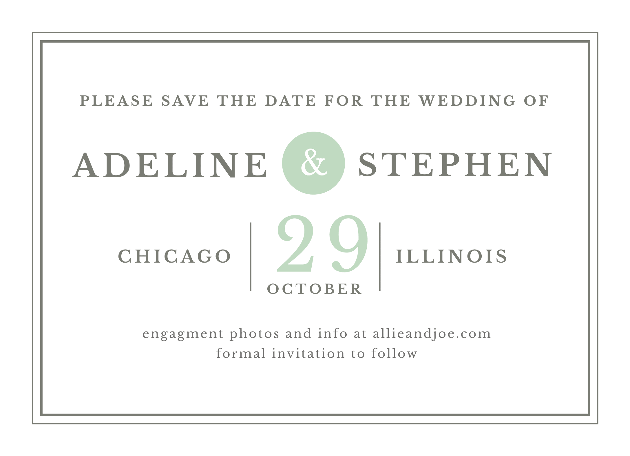 Mint Type Save The Date