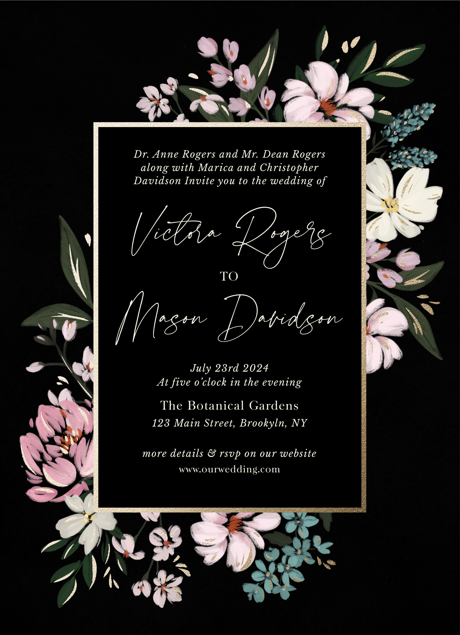 Flower Frame Invite