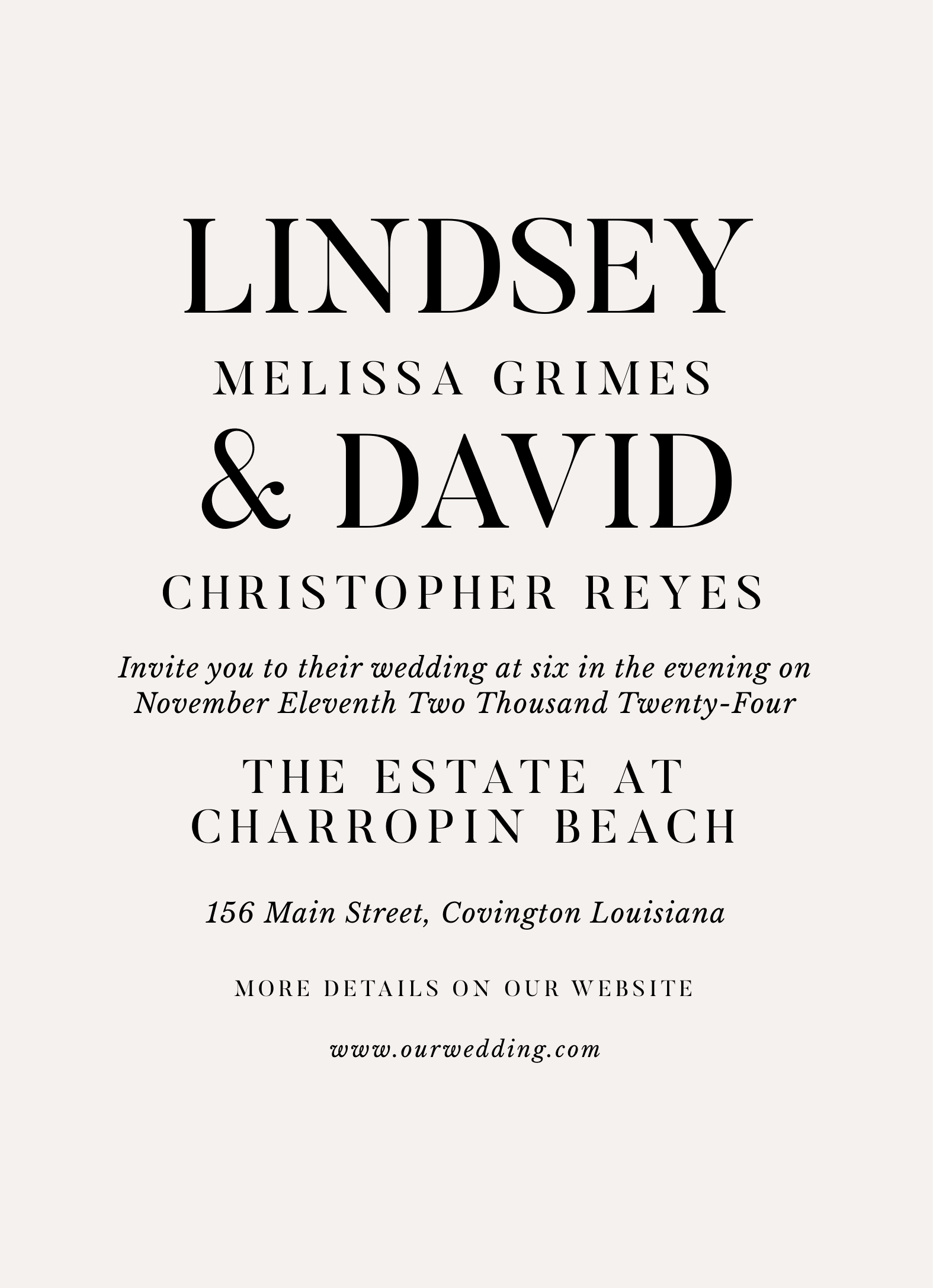 Typography Invite