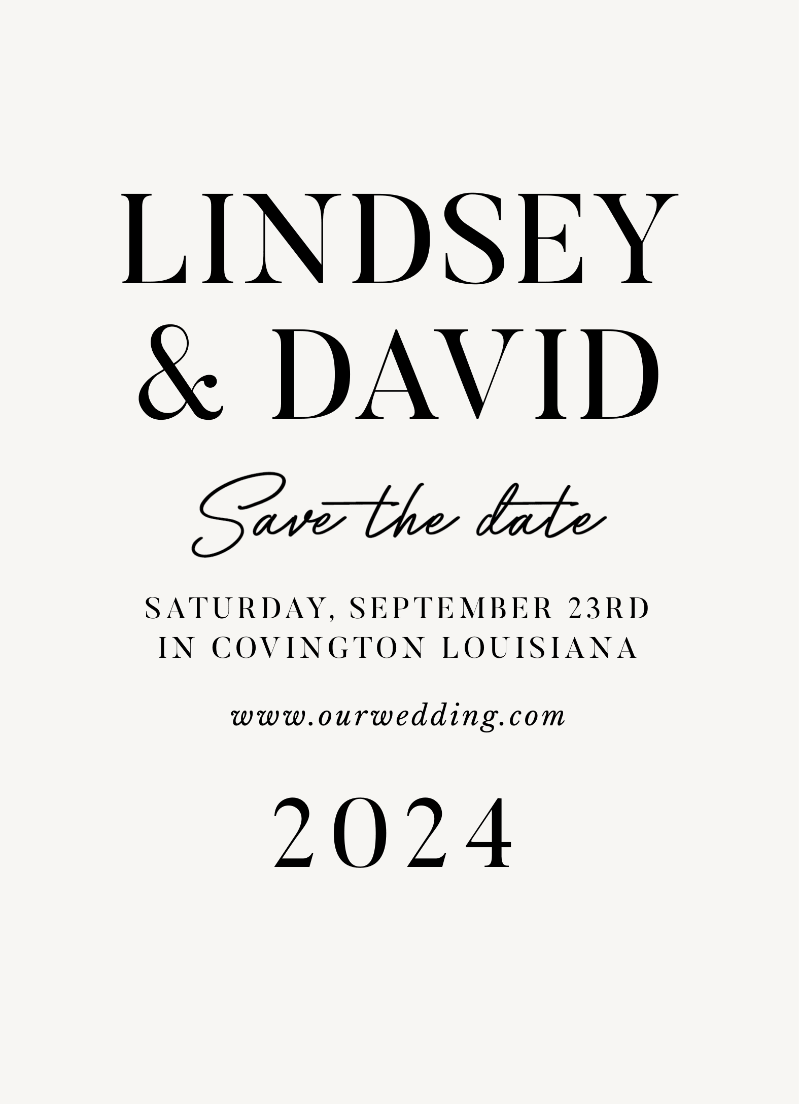 Typography Save The Date