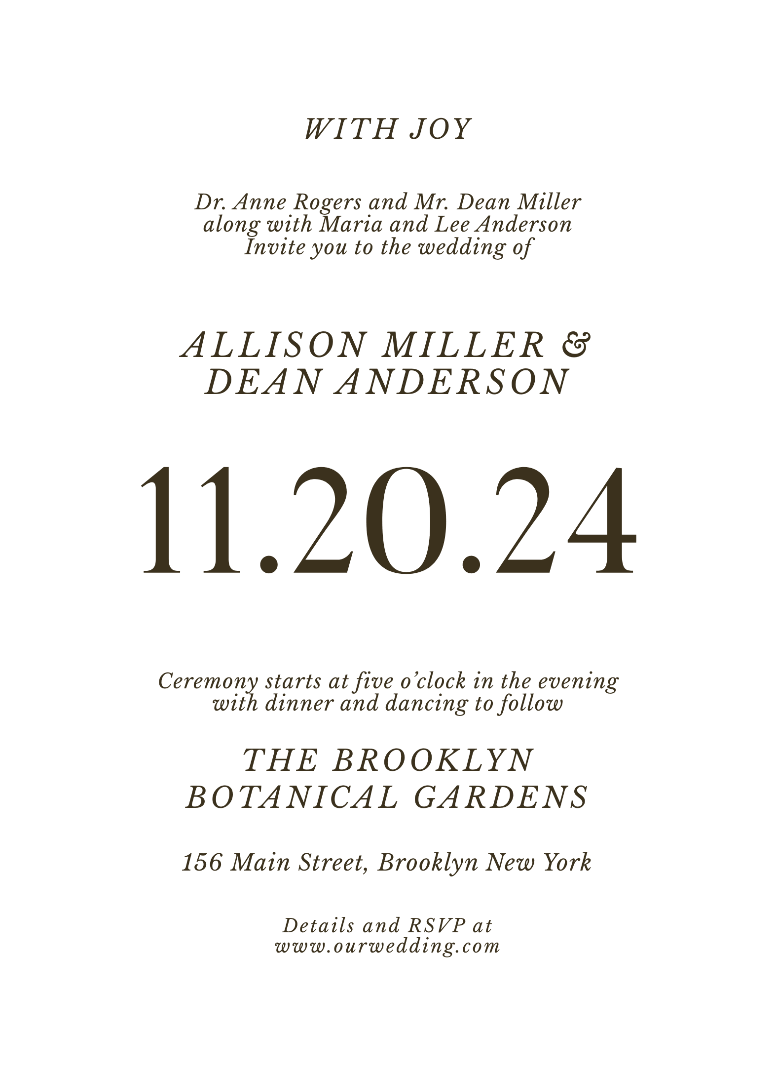 Big Day Invite