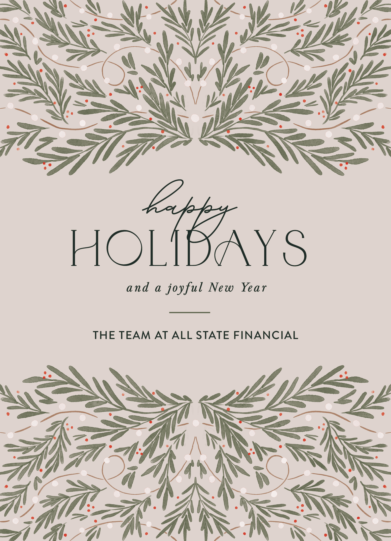 Business Happy Holidays Garland