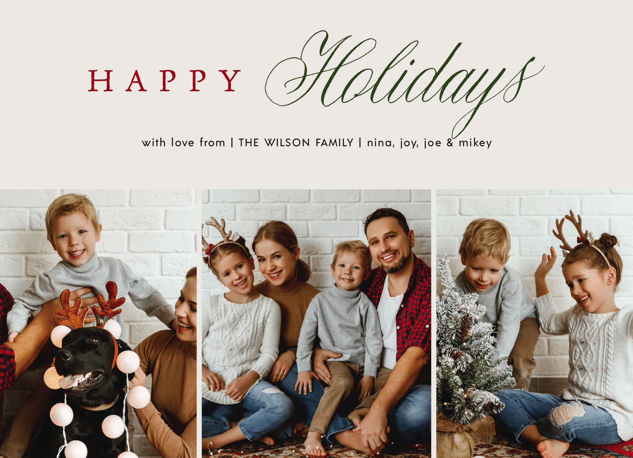 Rustic Classic Happy Holidays