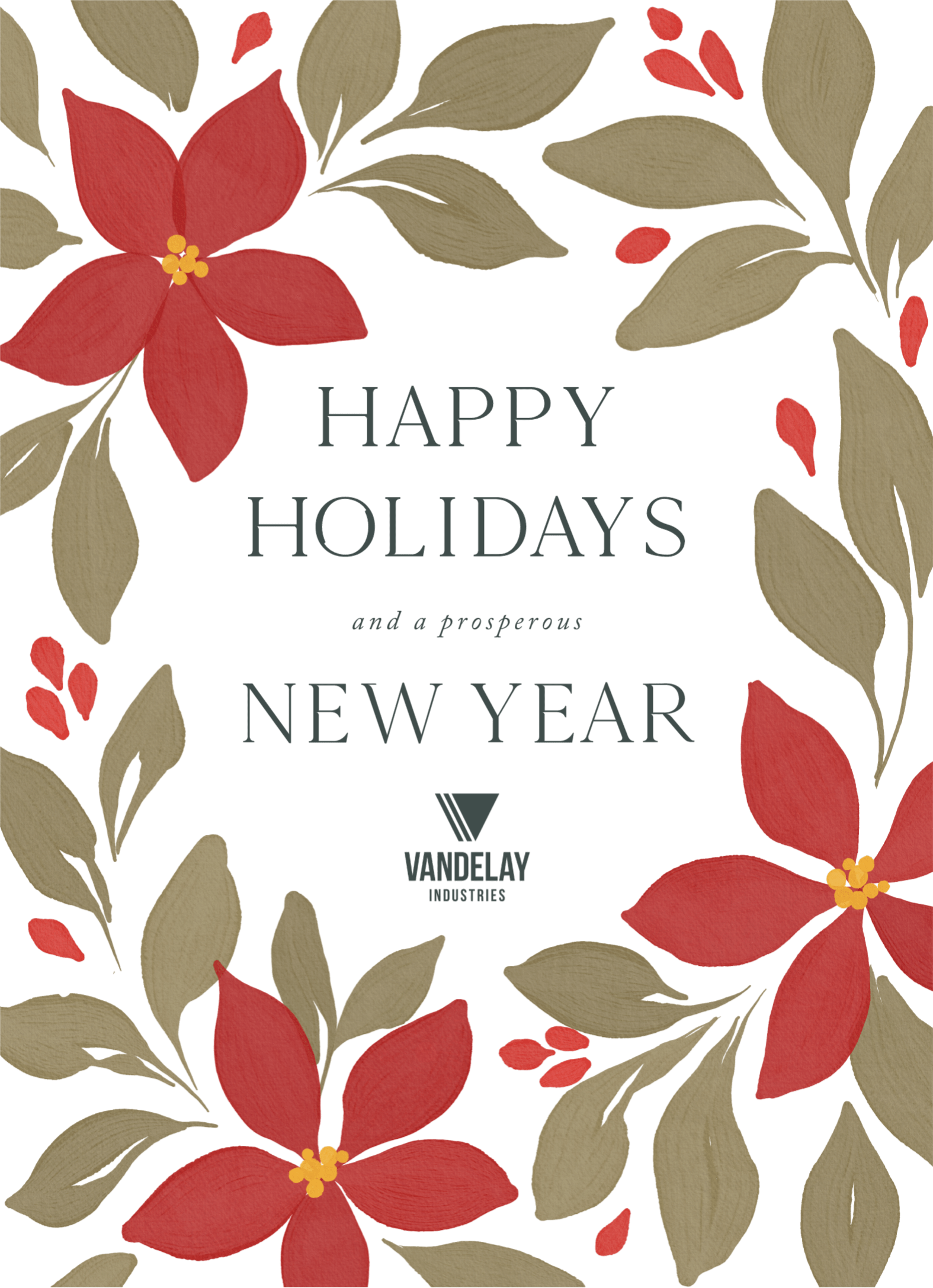 Poinsettia Wreath Logo