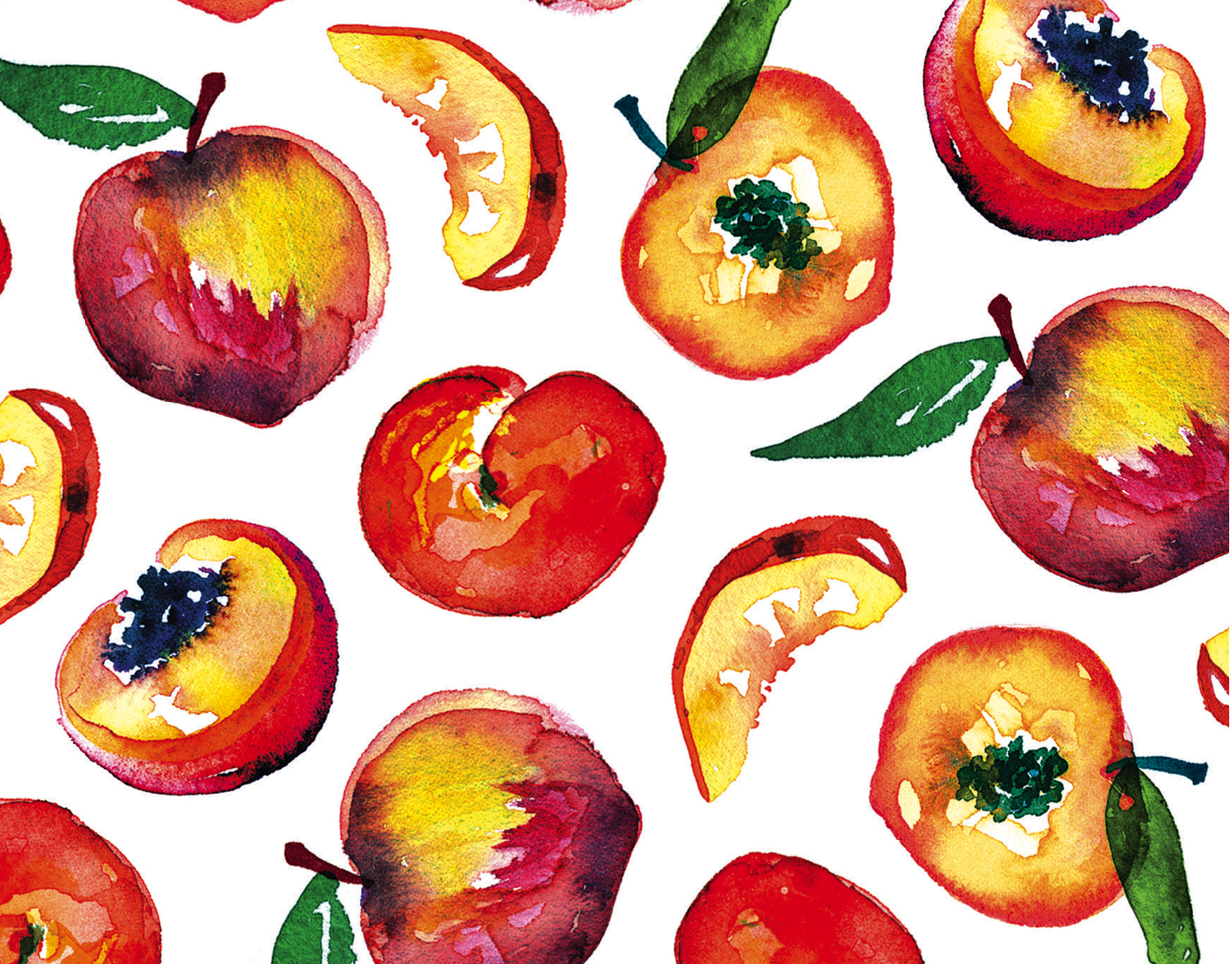 Peaches Watercolor