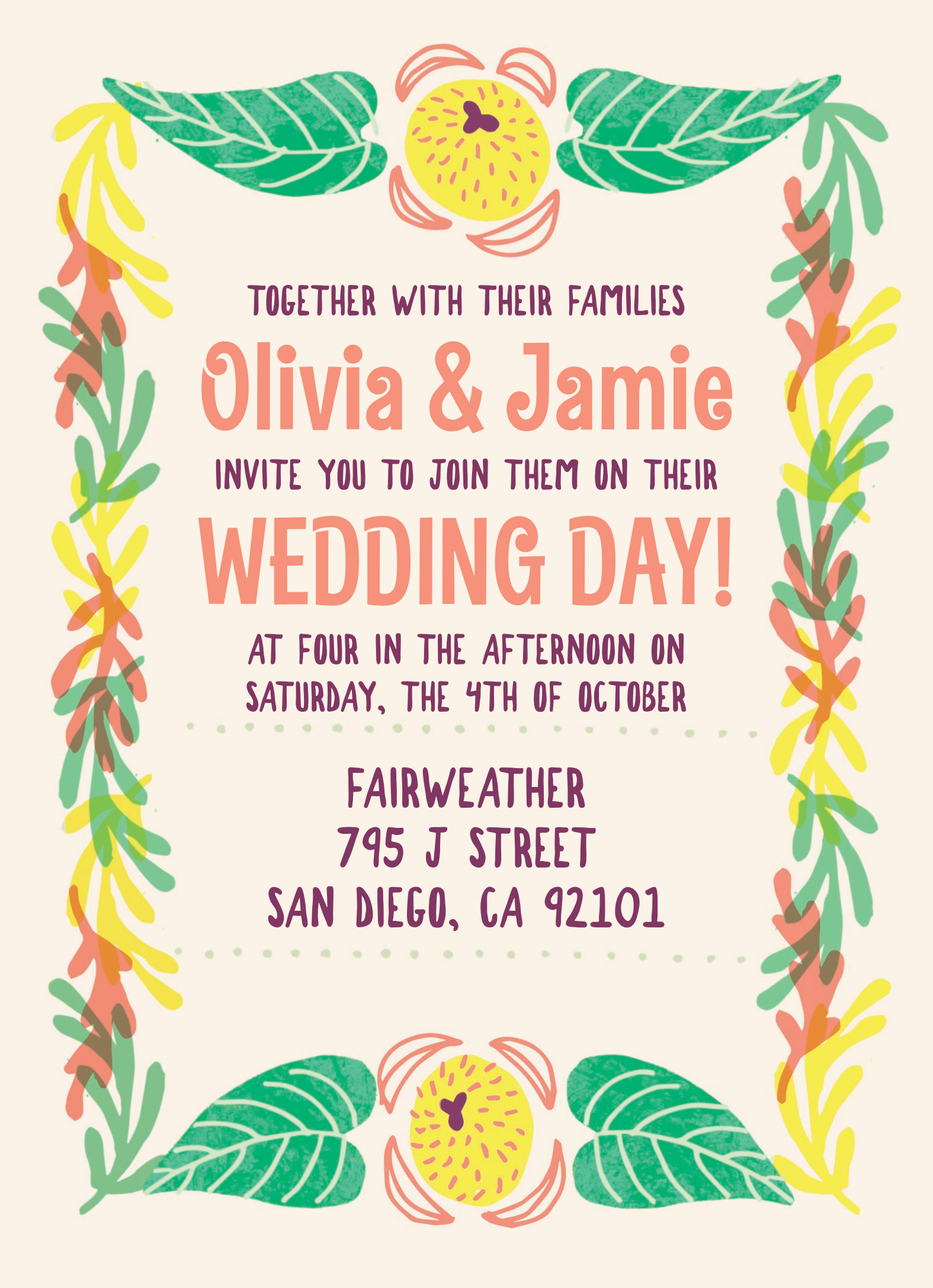 Tropical Invite