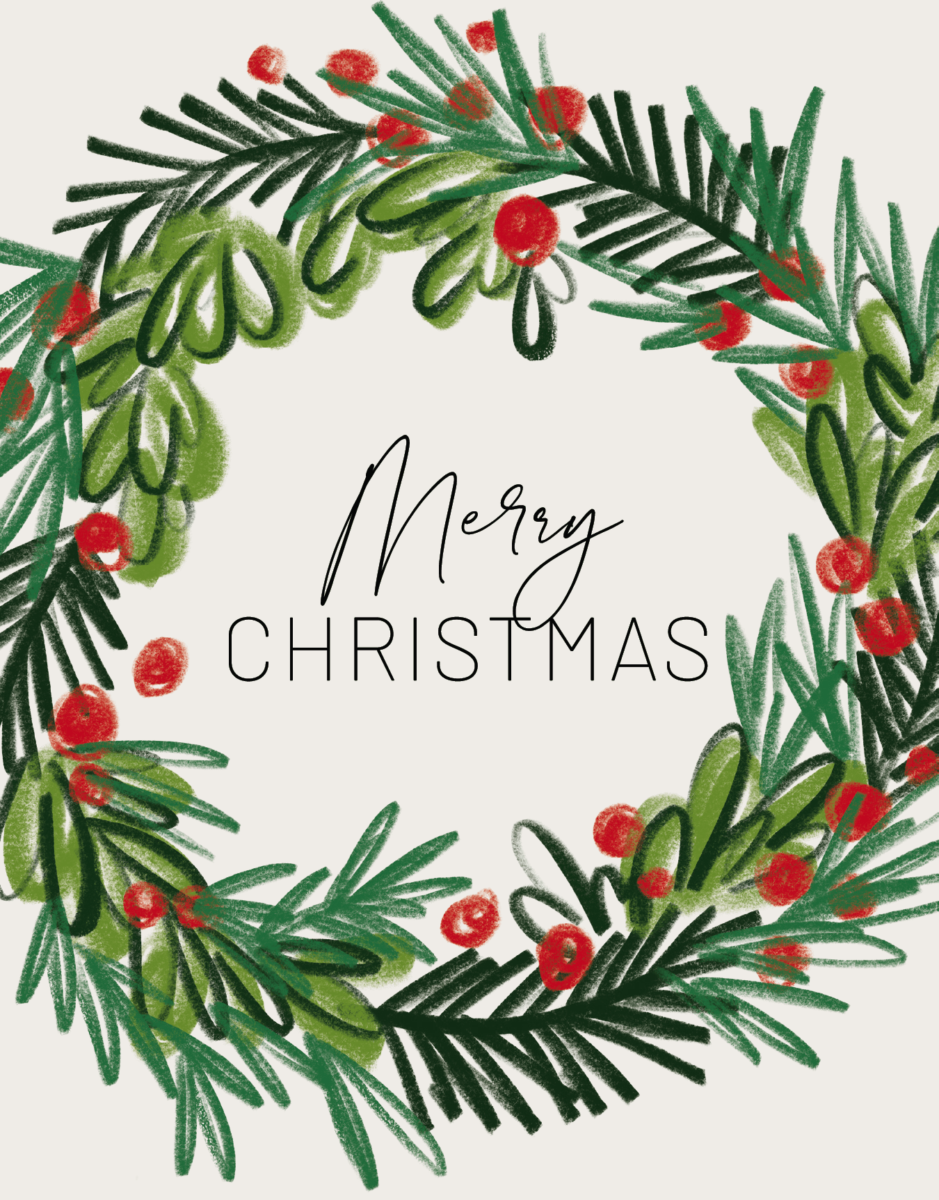 Merry Christmas Wreath