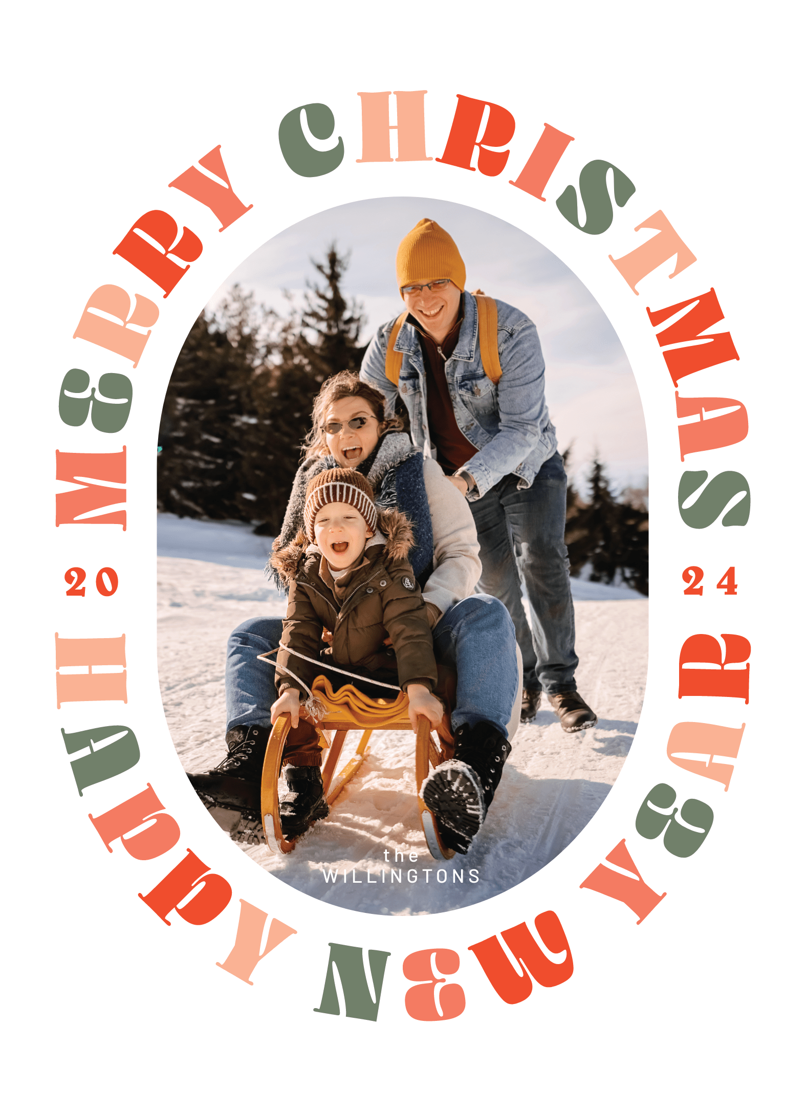 Oval Holiday Wishes