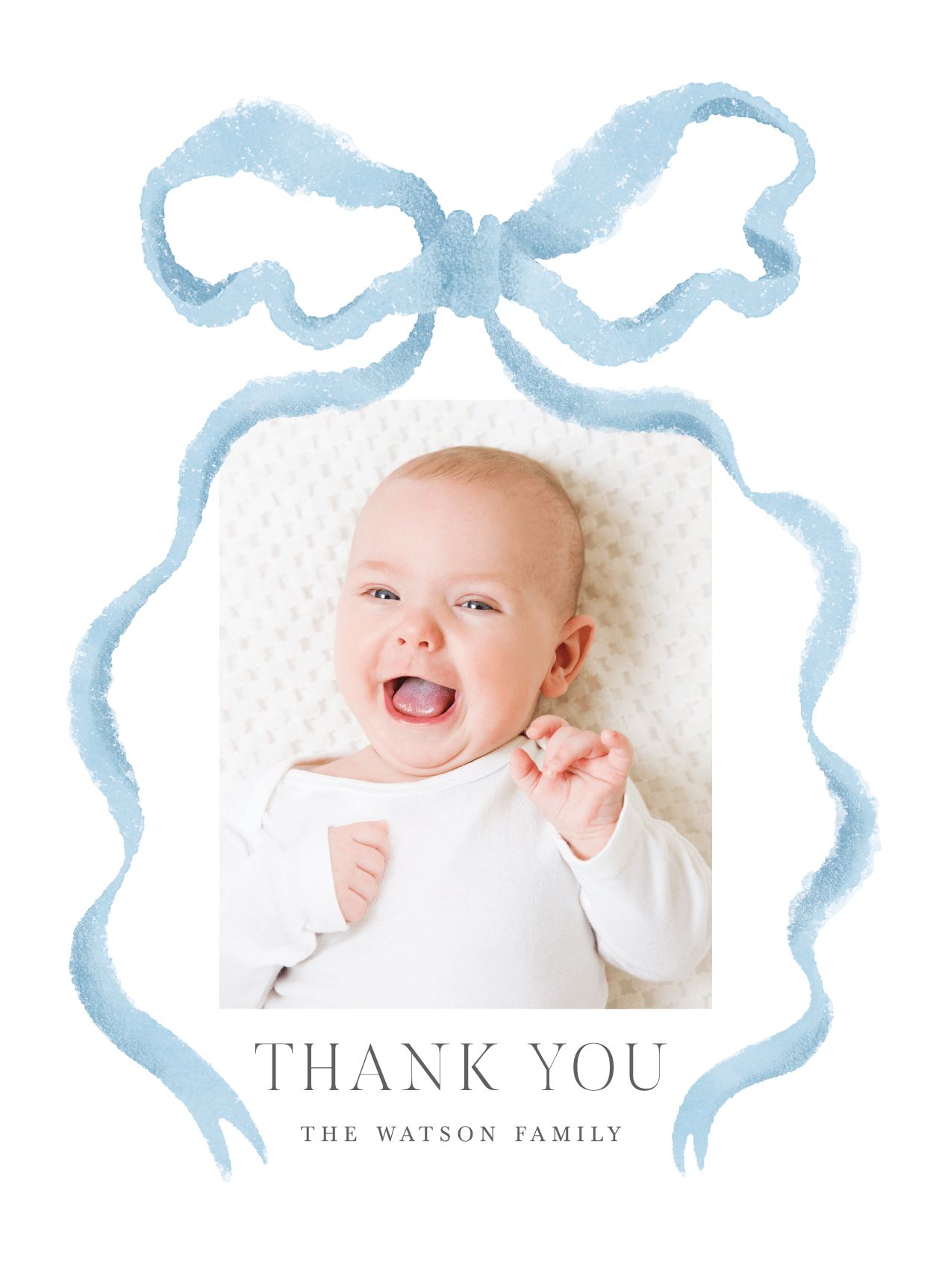 Blue Bow Thank You