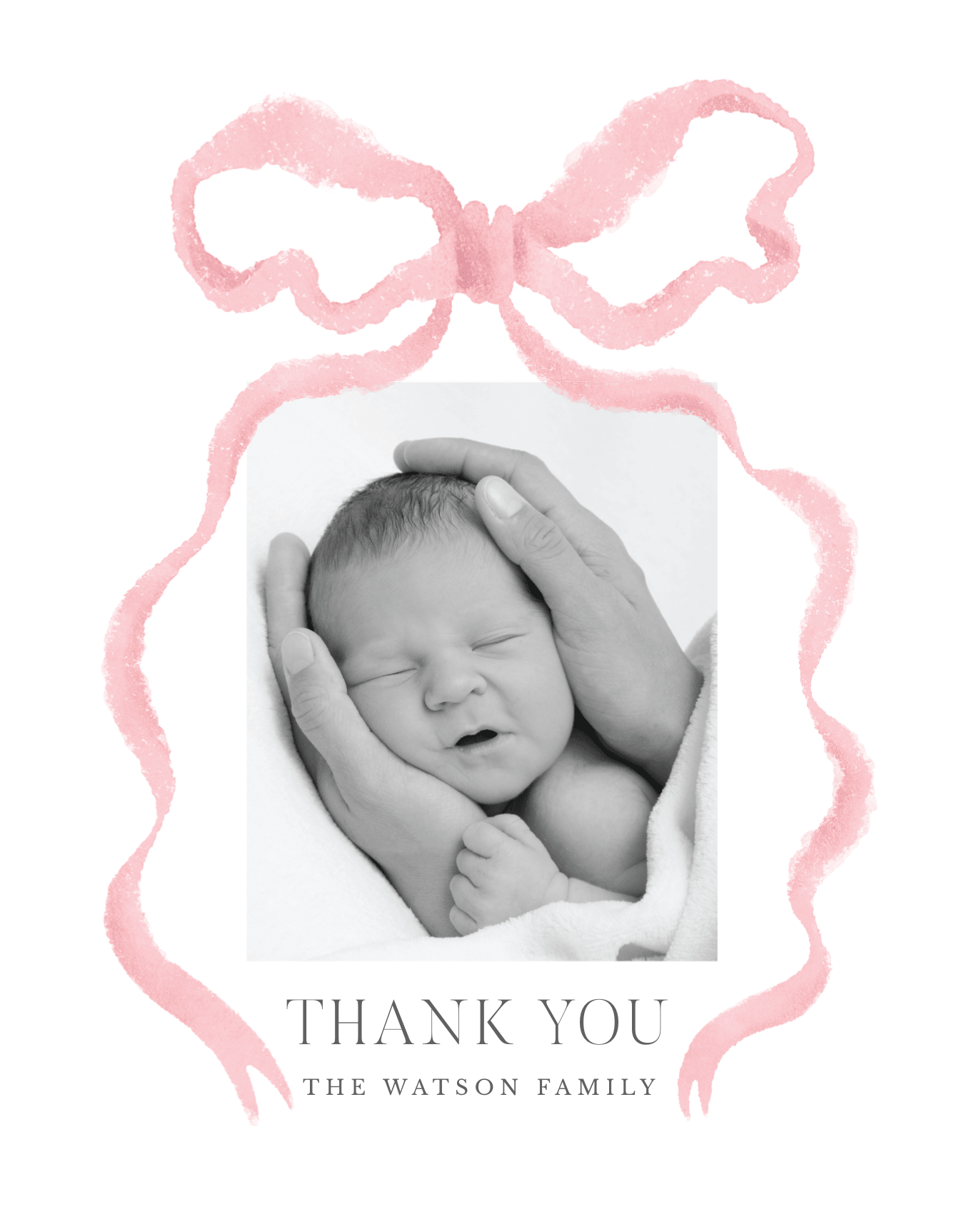 Pink Bow Thank You