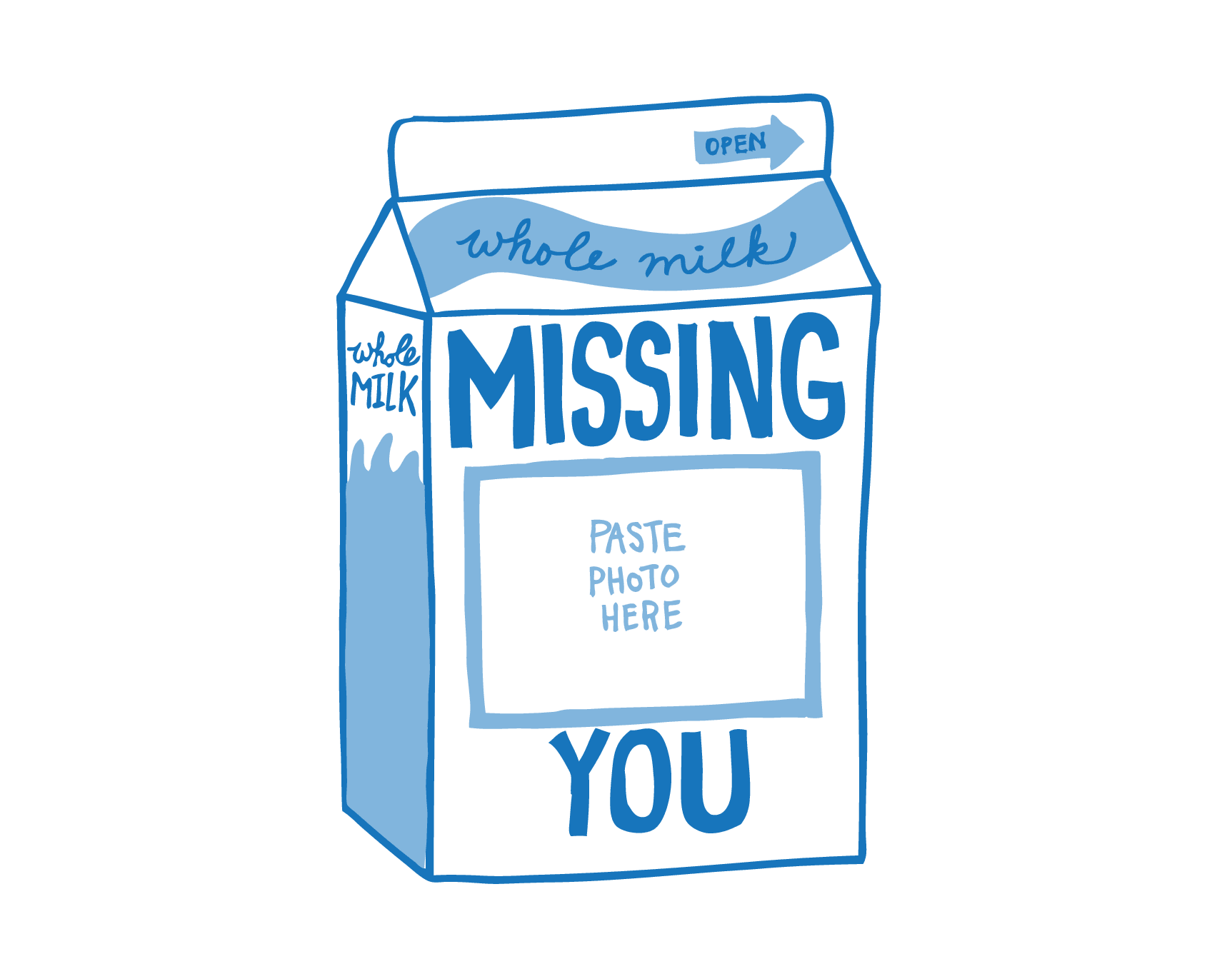 Missing You Milk Carton
