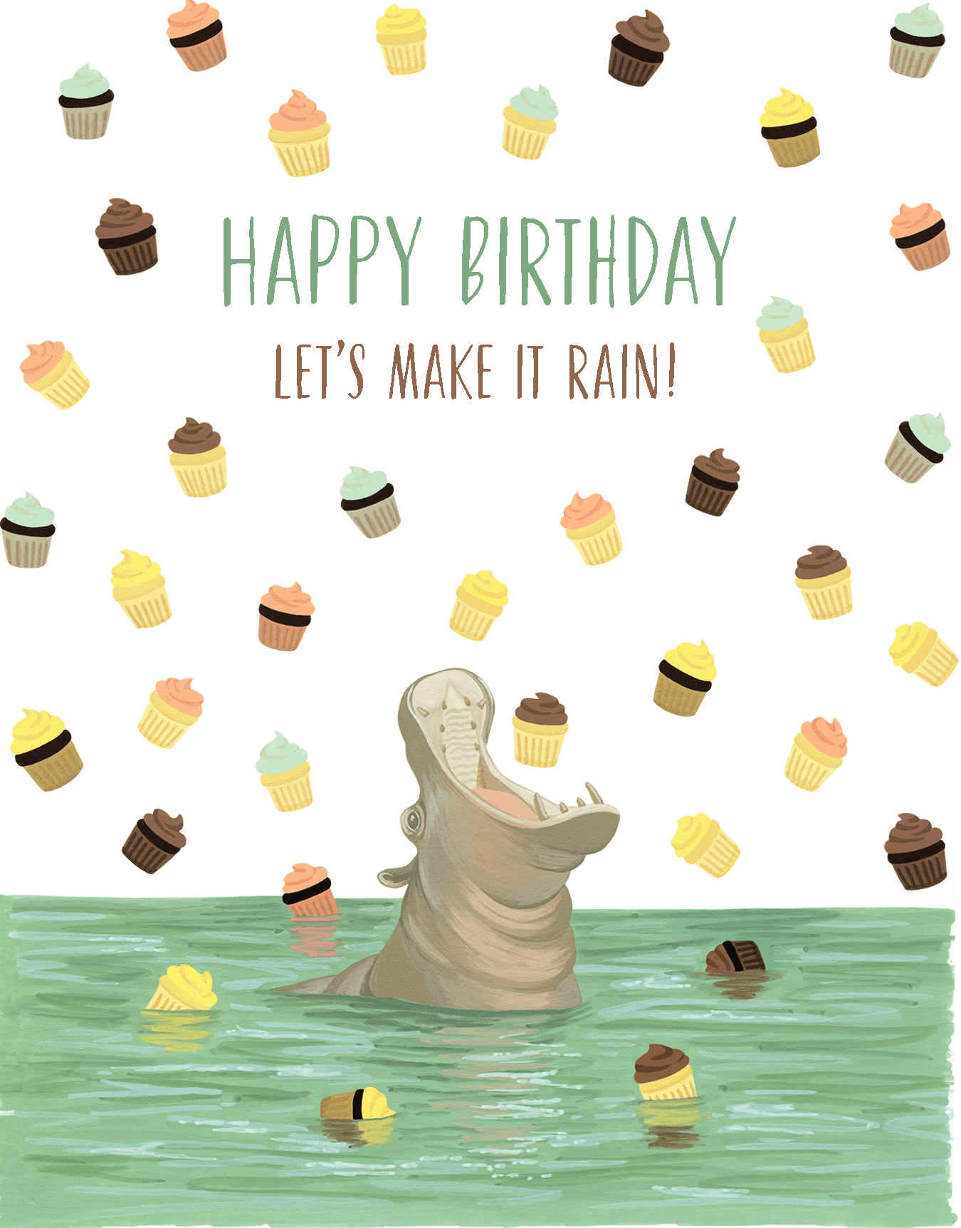 Hippo Cupcakes