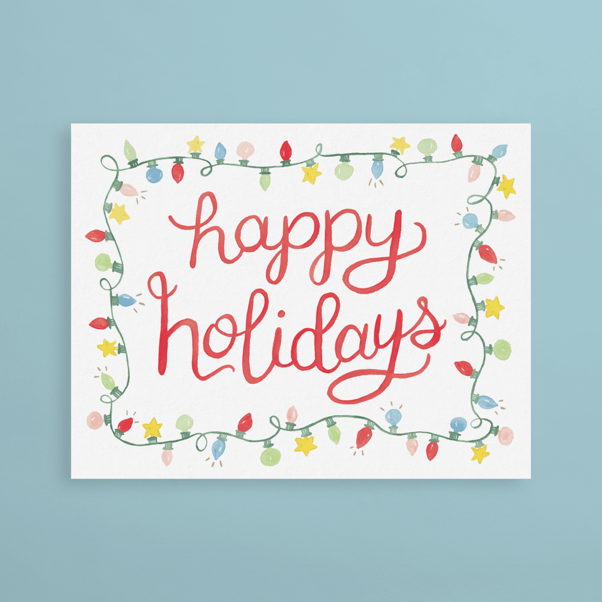 Stay Warm And Cozy Folded Holiday Card, Postable