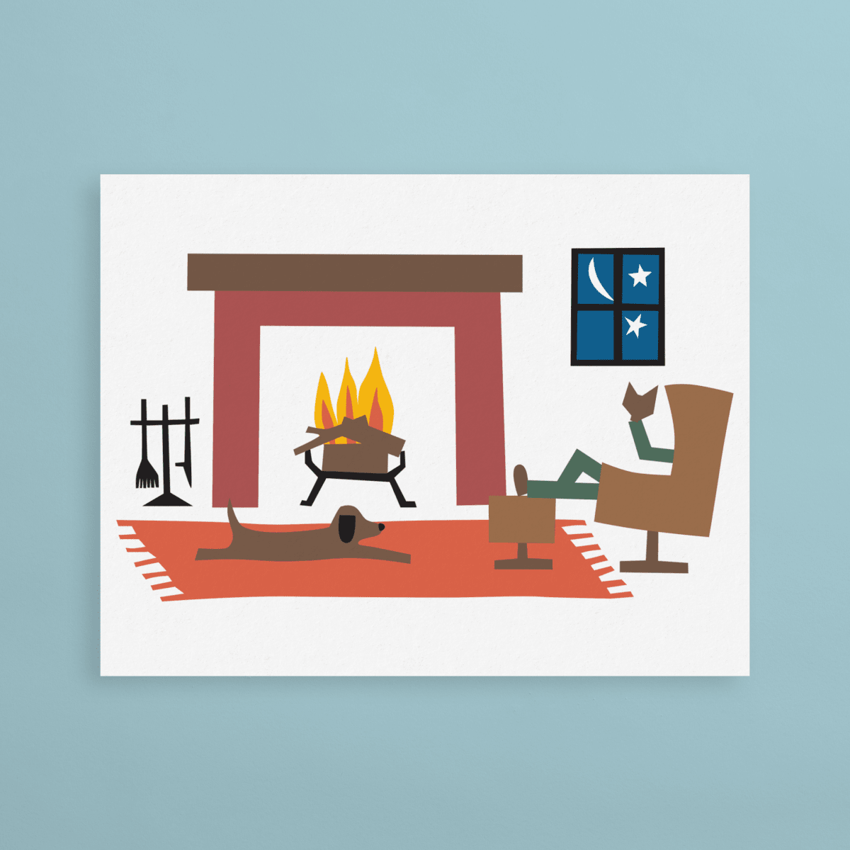 Stay Warm And Cozy Folded Holiday Card, Postable