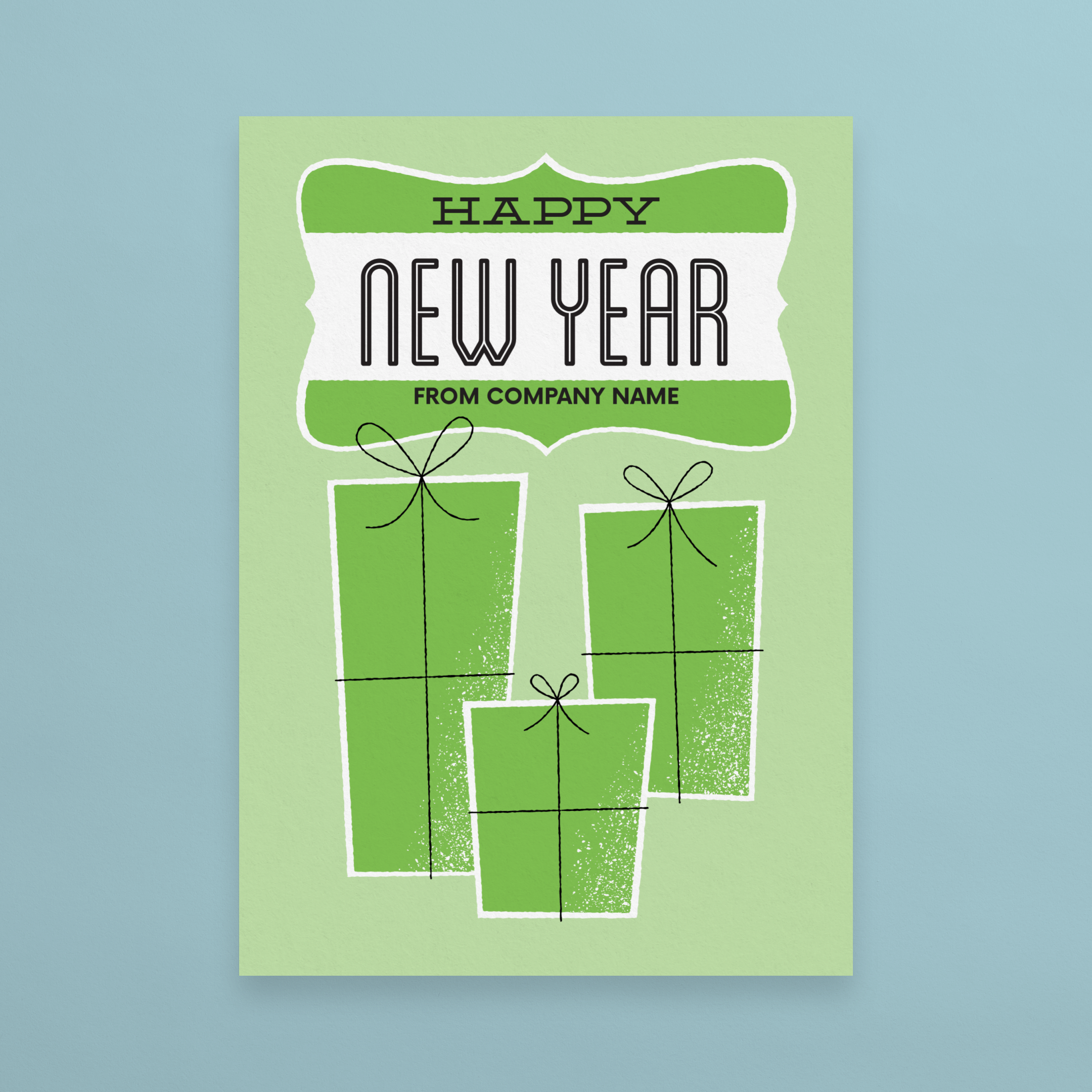 New Year Gifts Business New Year's Card, Postable