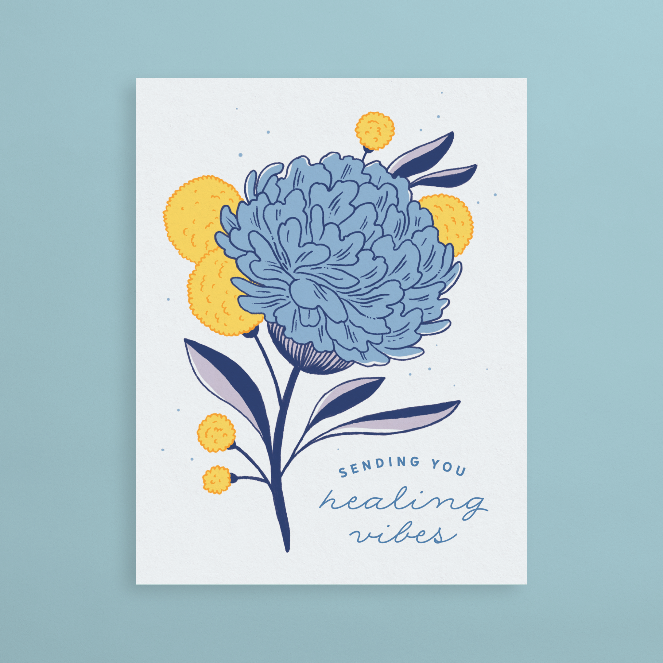 Healing Vibes Hydrangea Card – Paper Raven Co.