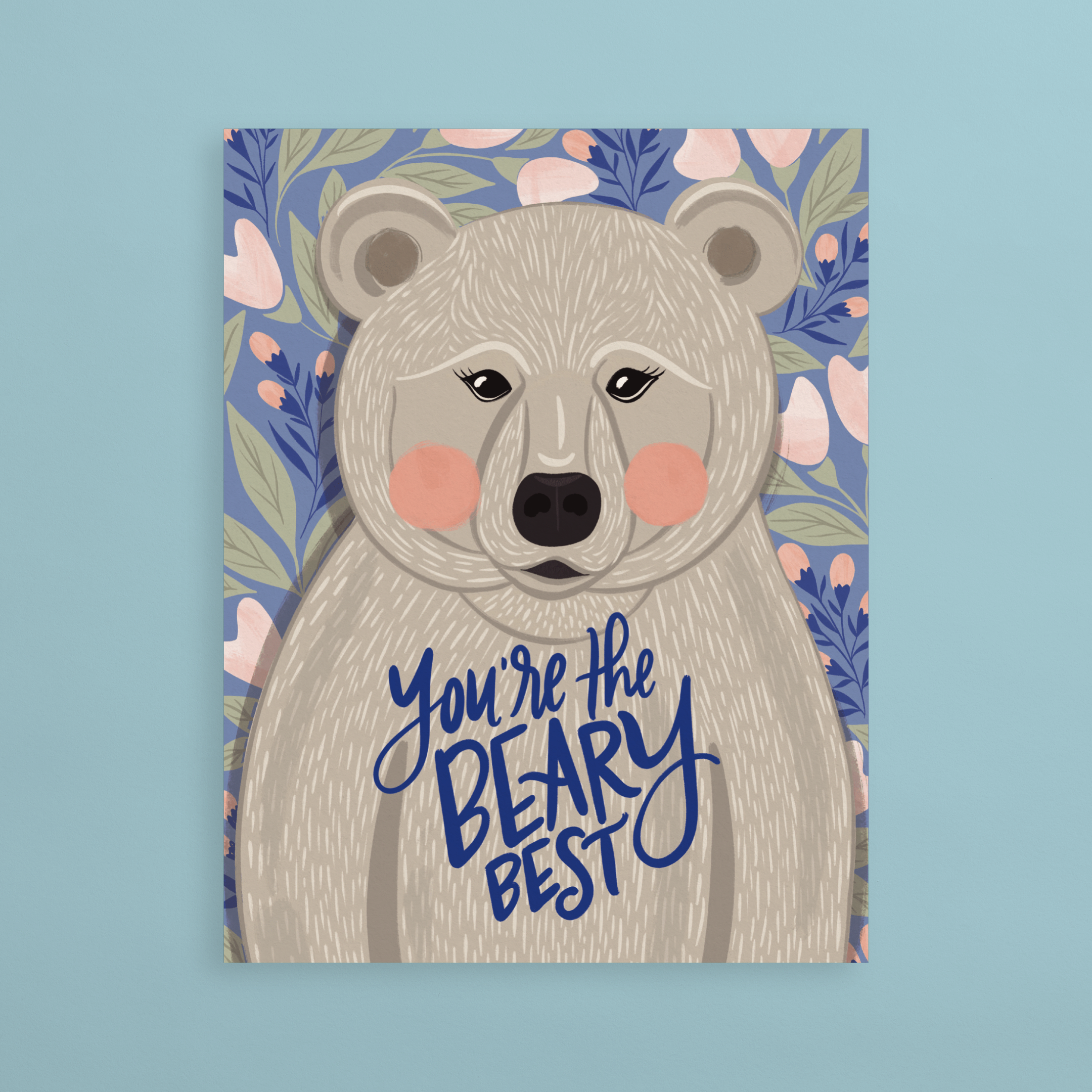 You're the Beary Best Pop-Up Plush Bear Card