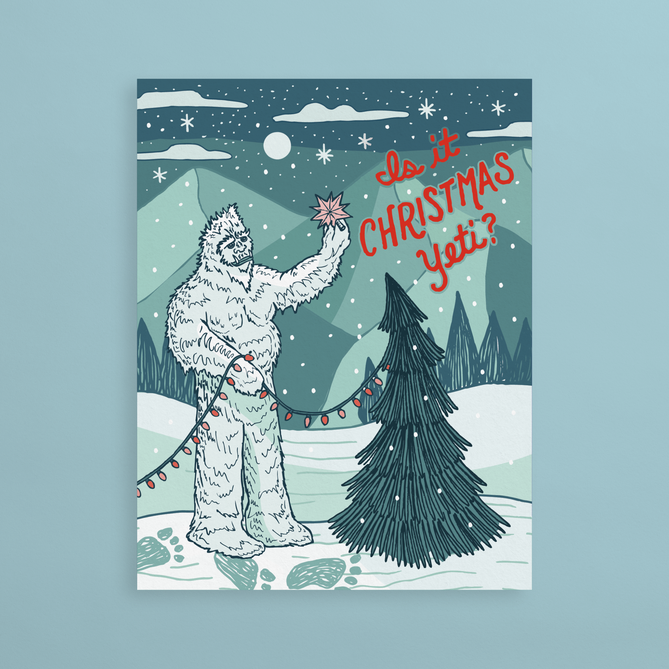 Are You Yeti For Christmas Holiday Card