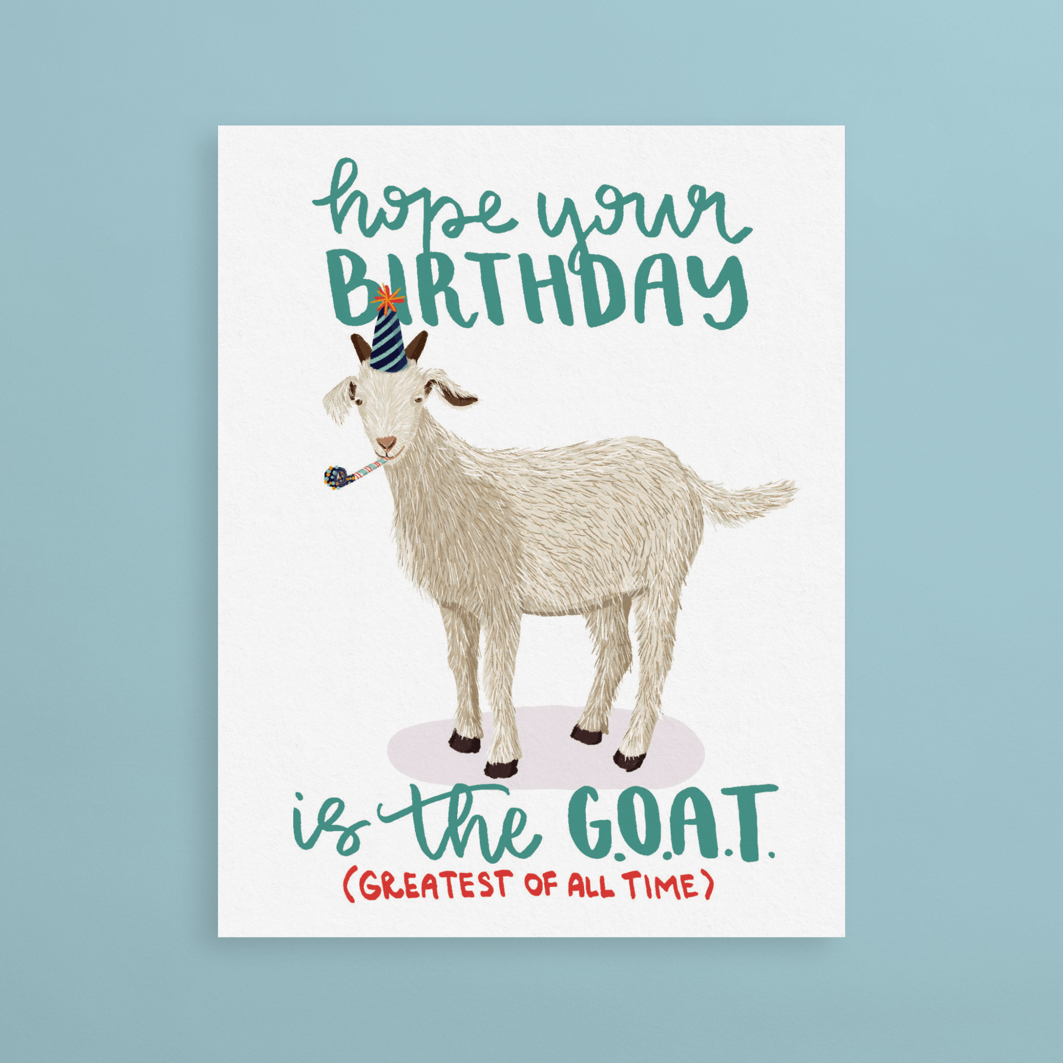 Happy Birthday You Old Goat Funny Goat in Clothes Birthday Card