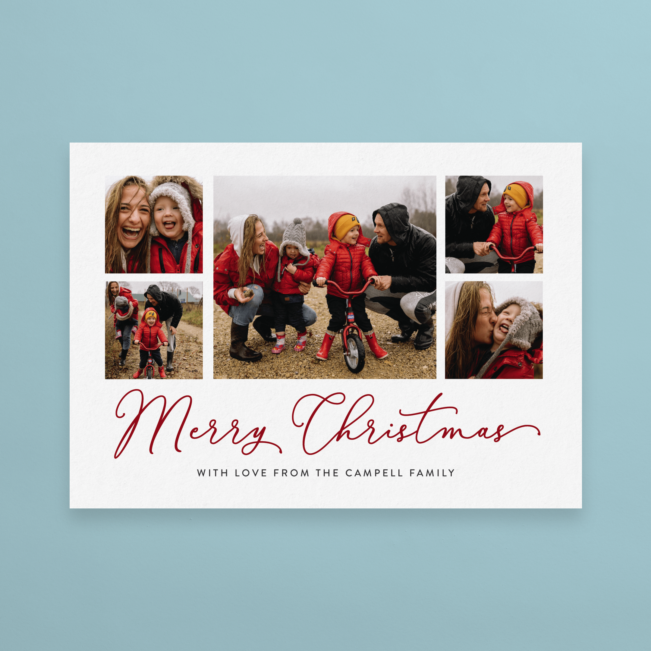 Merry Family Personalized Christmas Card