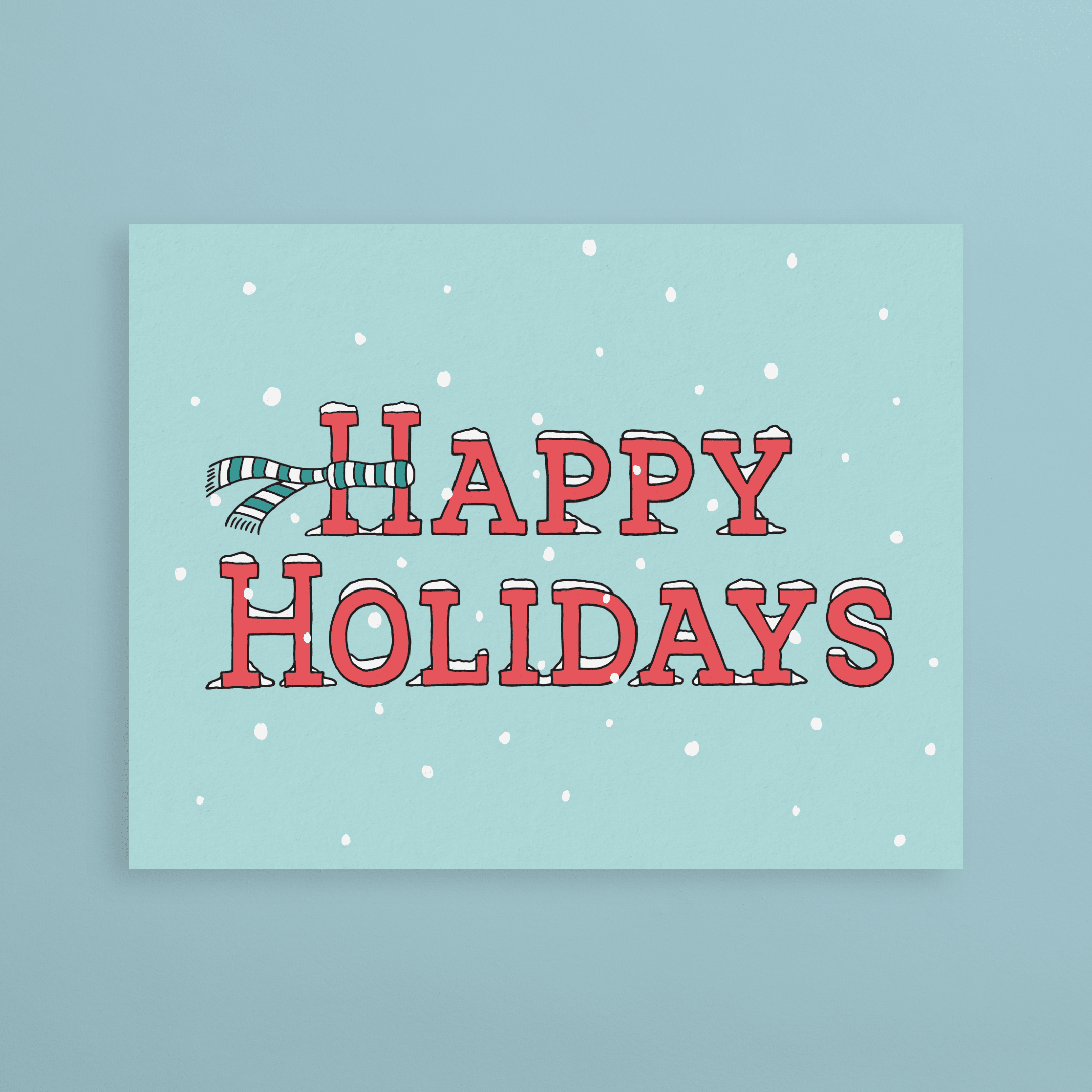 Stay Warm And Cozy Folded Holiday Card, Postable