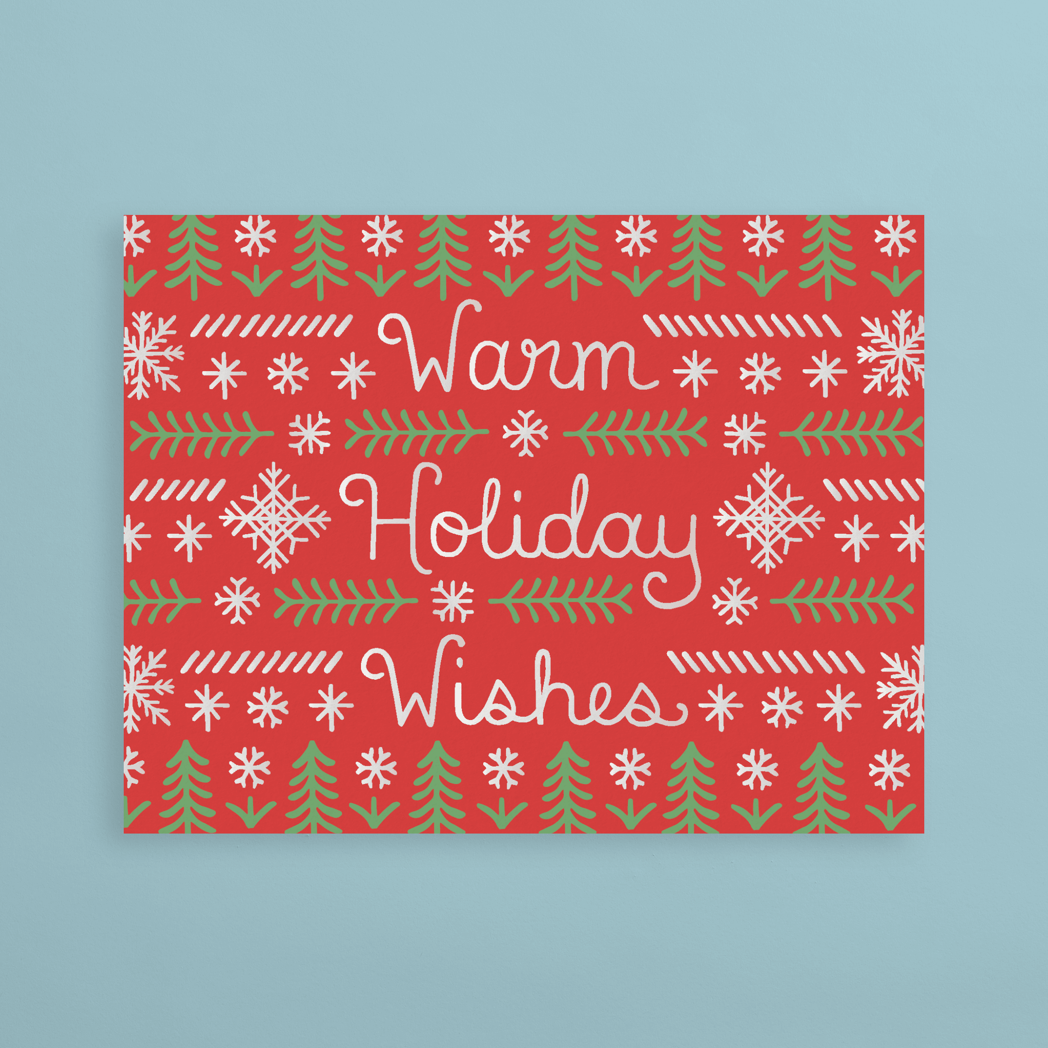 Stay Warm And Cozy Folded Holiday Card, Postable