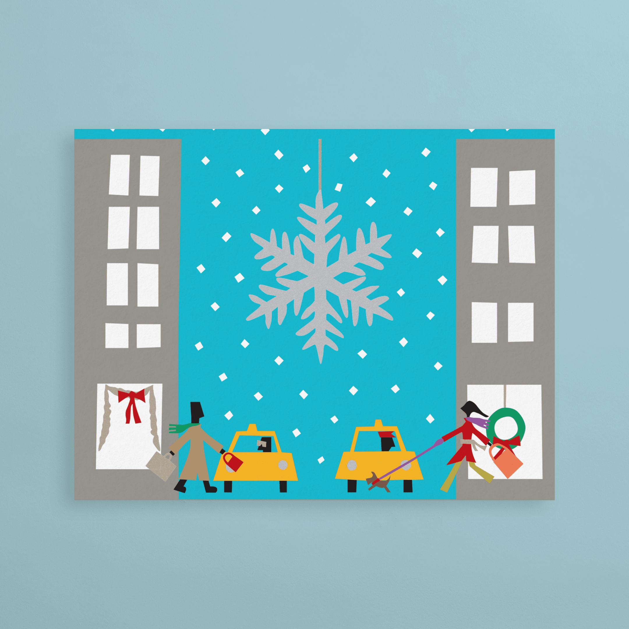 Stay Warm And Cozy Folded Holiday Card, Postable