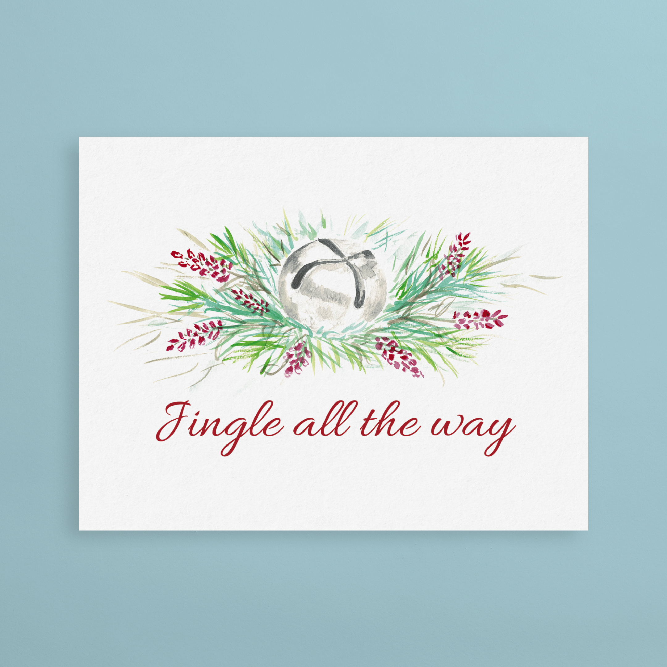 Jingle Bells, jingle all the way, Merry Christmas Cards