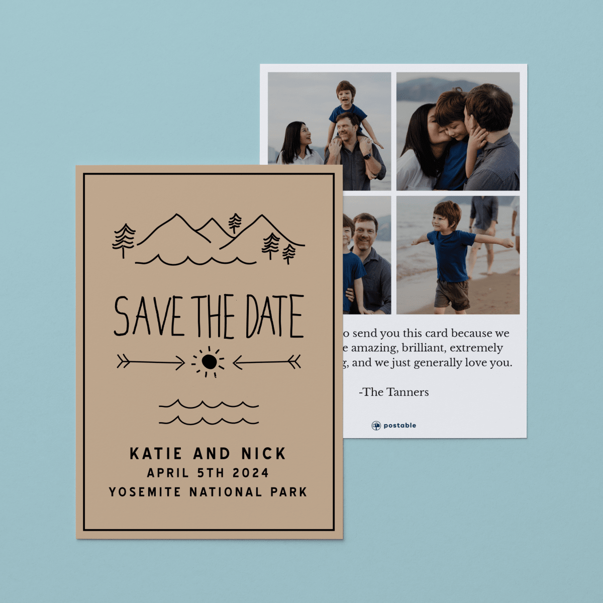 Stunning Love Save the Date Card