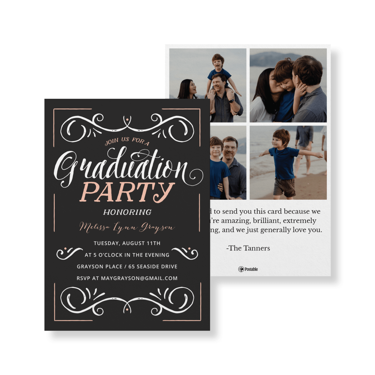 Vintage Grad Party Invite by Postable | Postable