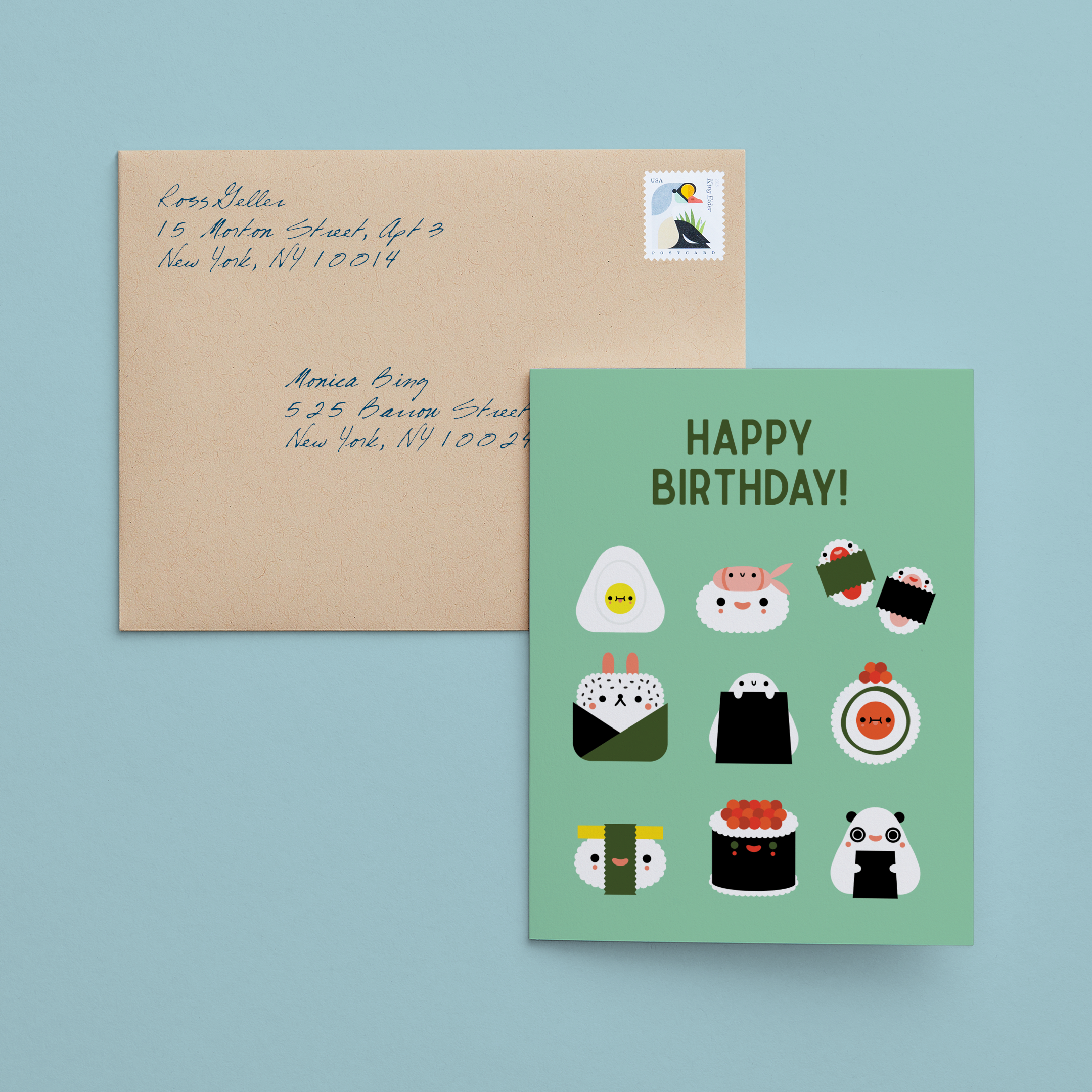 Sushi Birthday Card - Sushi Lover Card - Sushi Greeting Card