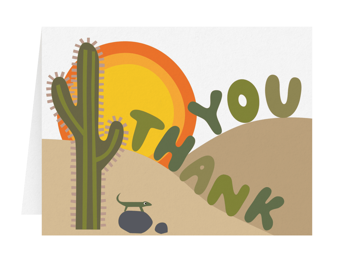 Cactus Thank You General Card