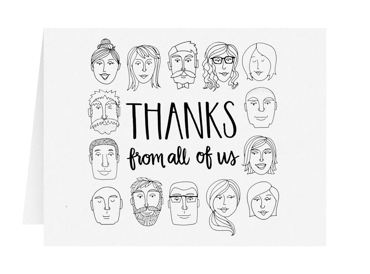 Thanks From All Of Us General Card