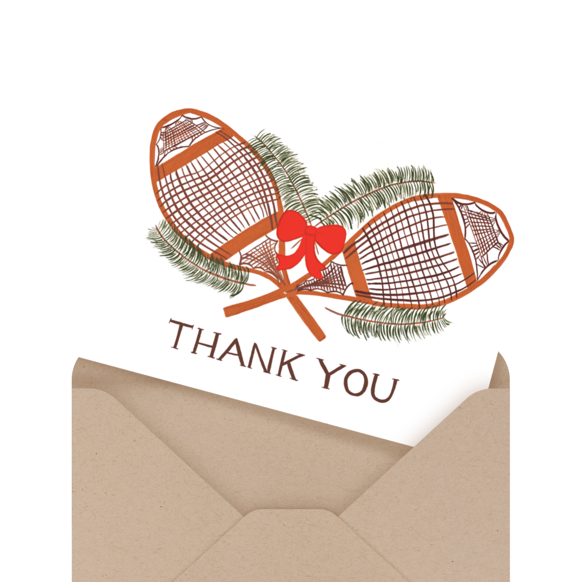 christmas lights holiday thank you card