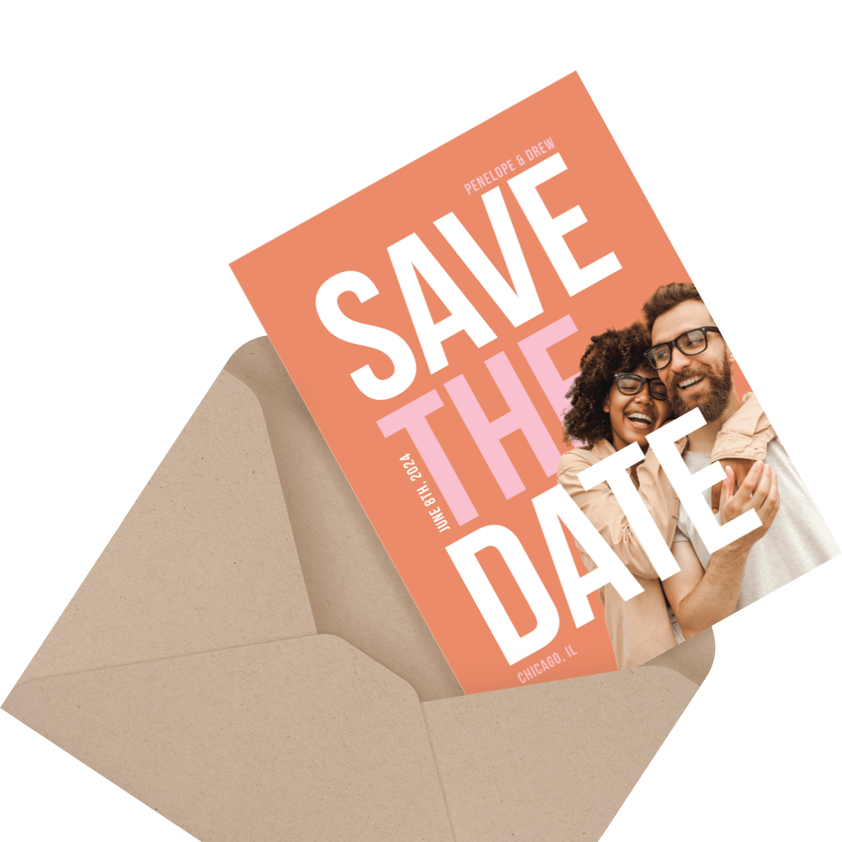 simple custom photo save the date