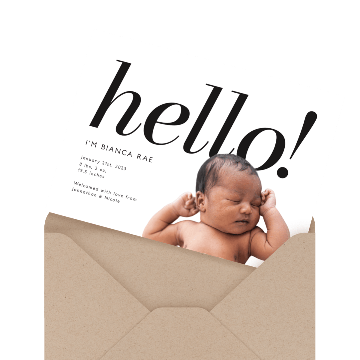 10 Personalised Thank You New Baby Birth Announcement Cards Newborn Boy or  Girl