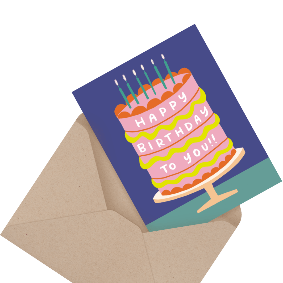 illustrated birthday card