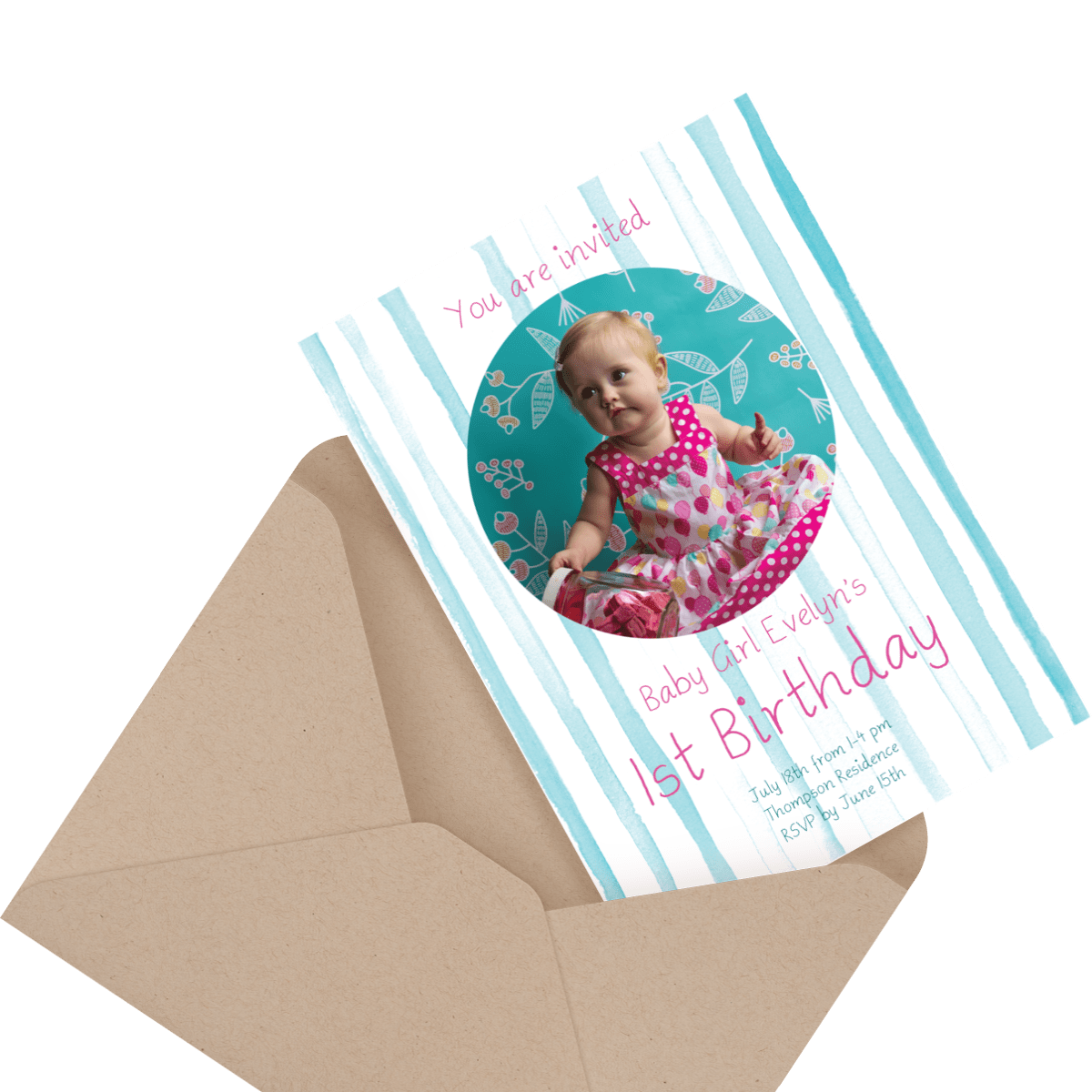 adorable custom photo baby card