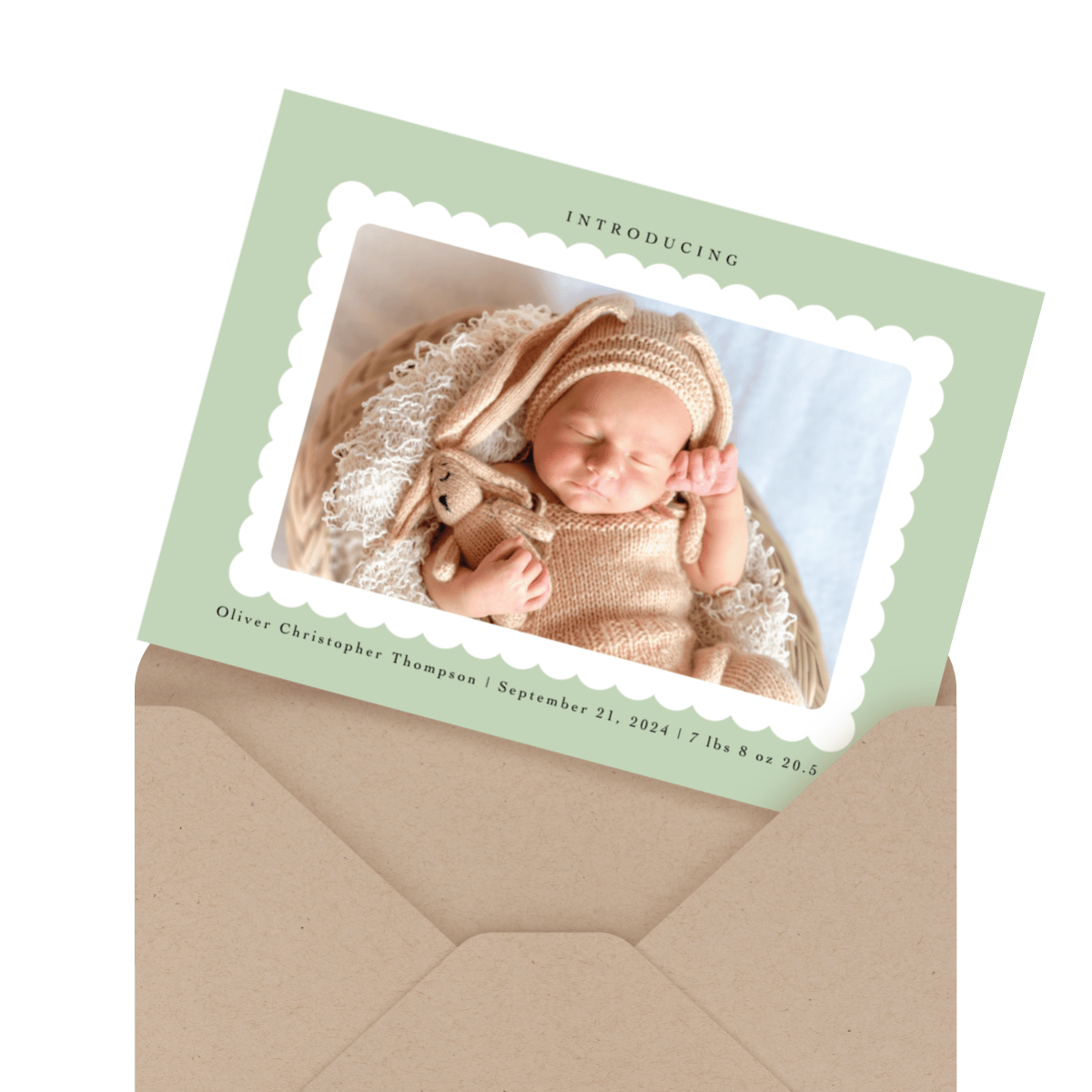 adorable custom photo baby card