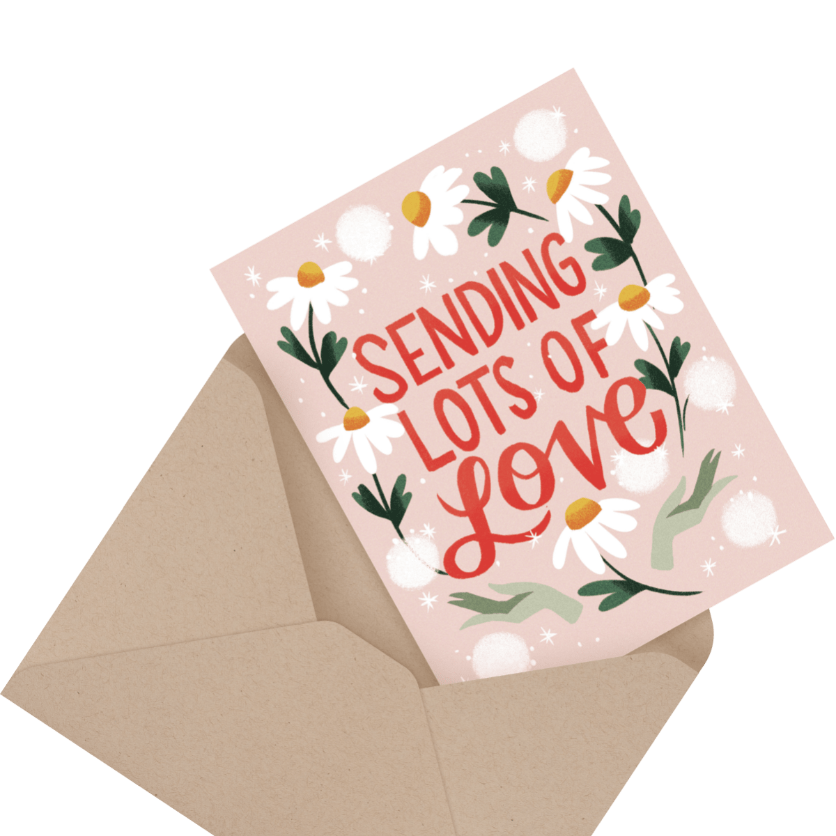 Sending lot's of love card
