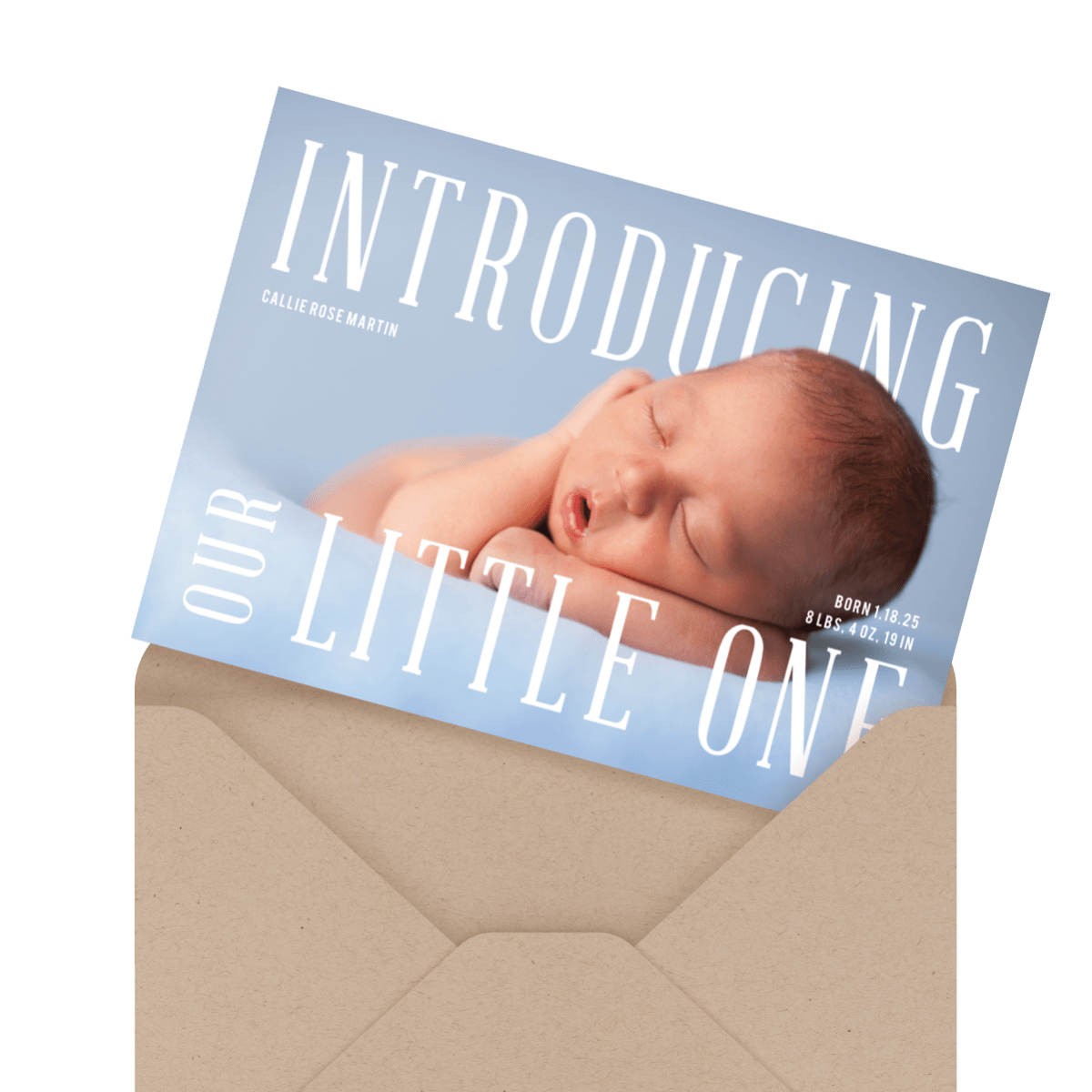 custom photo birth announcement
