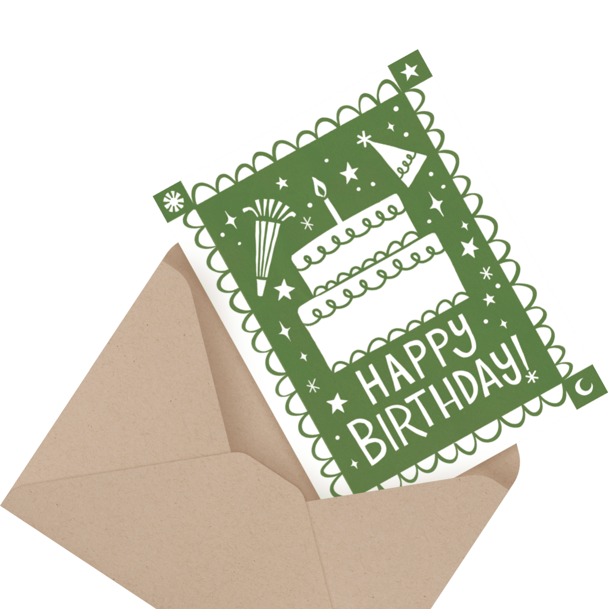 cute painted birthday card