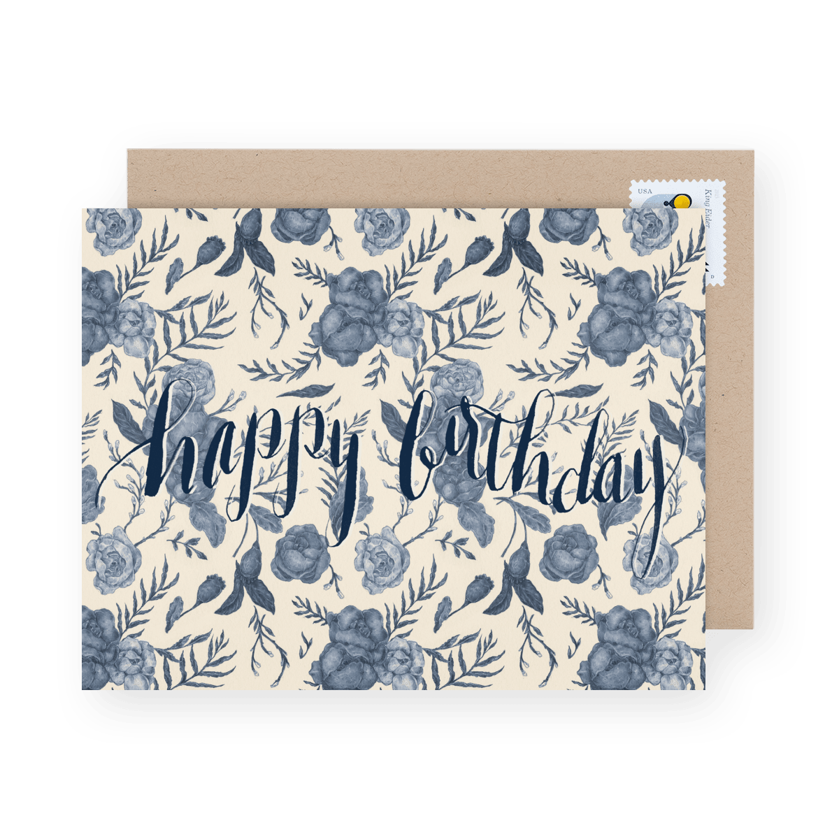 Blue Floral Birthday