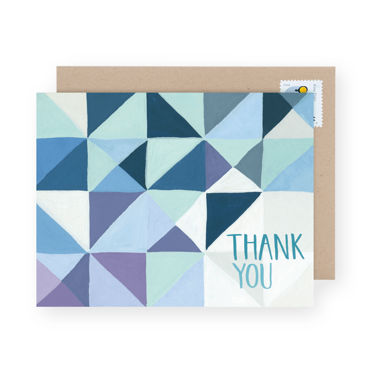 Geometric Blue Thank You