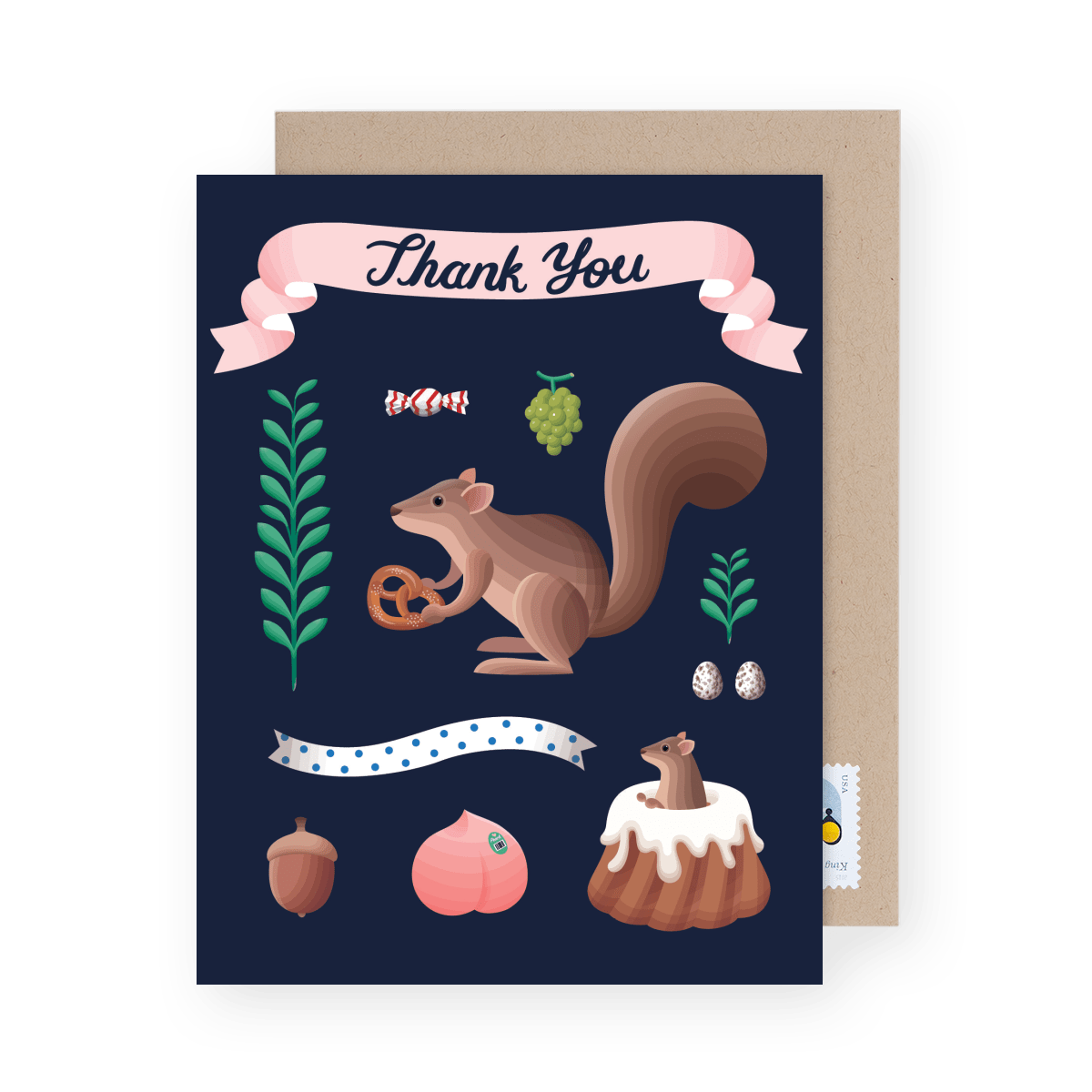 Squirrel Thank You Card