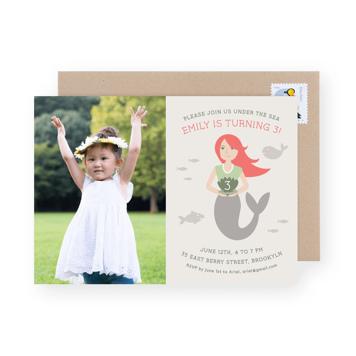 Mermaid Birthday Card