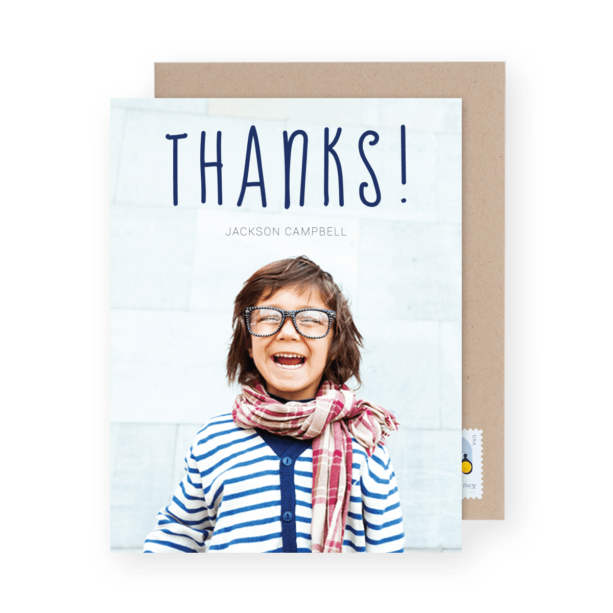Blue Handwritten Thanks