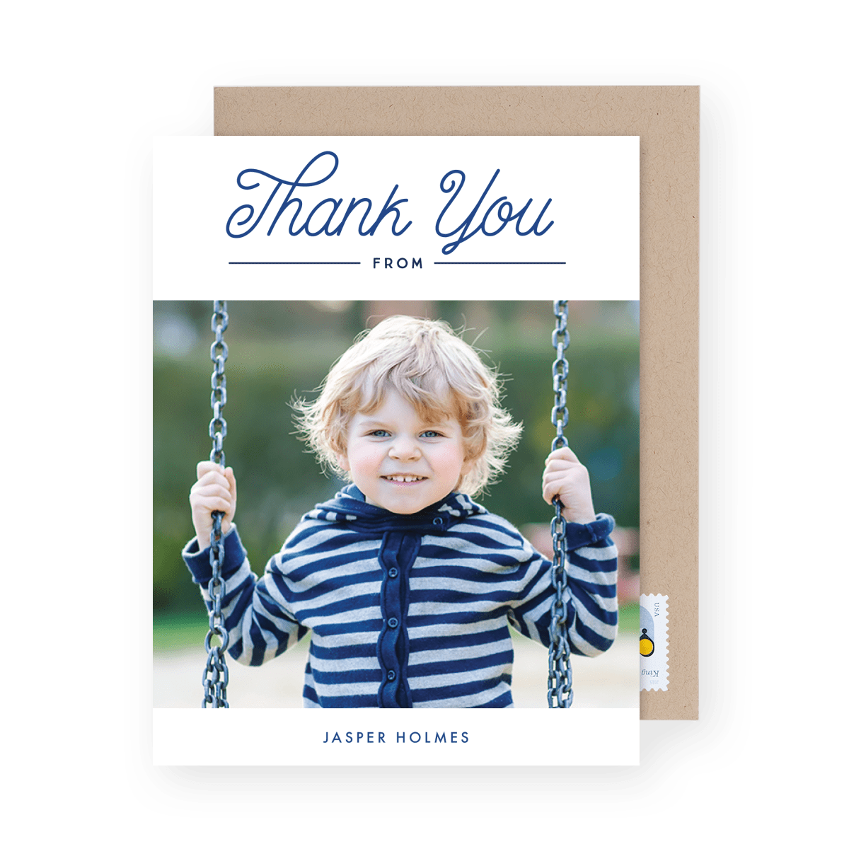 Vintage Navy Thank You