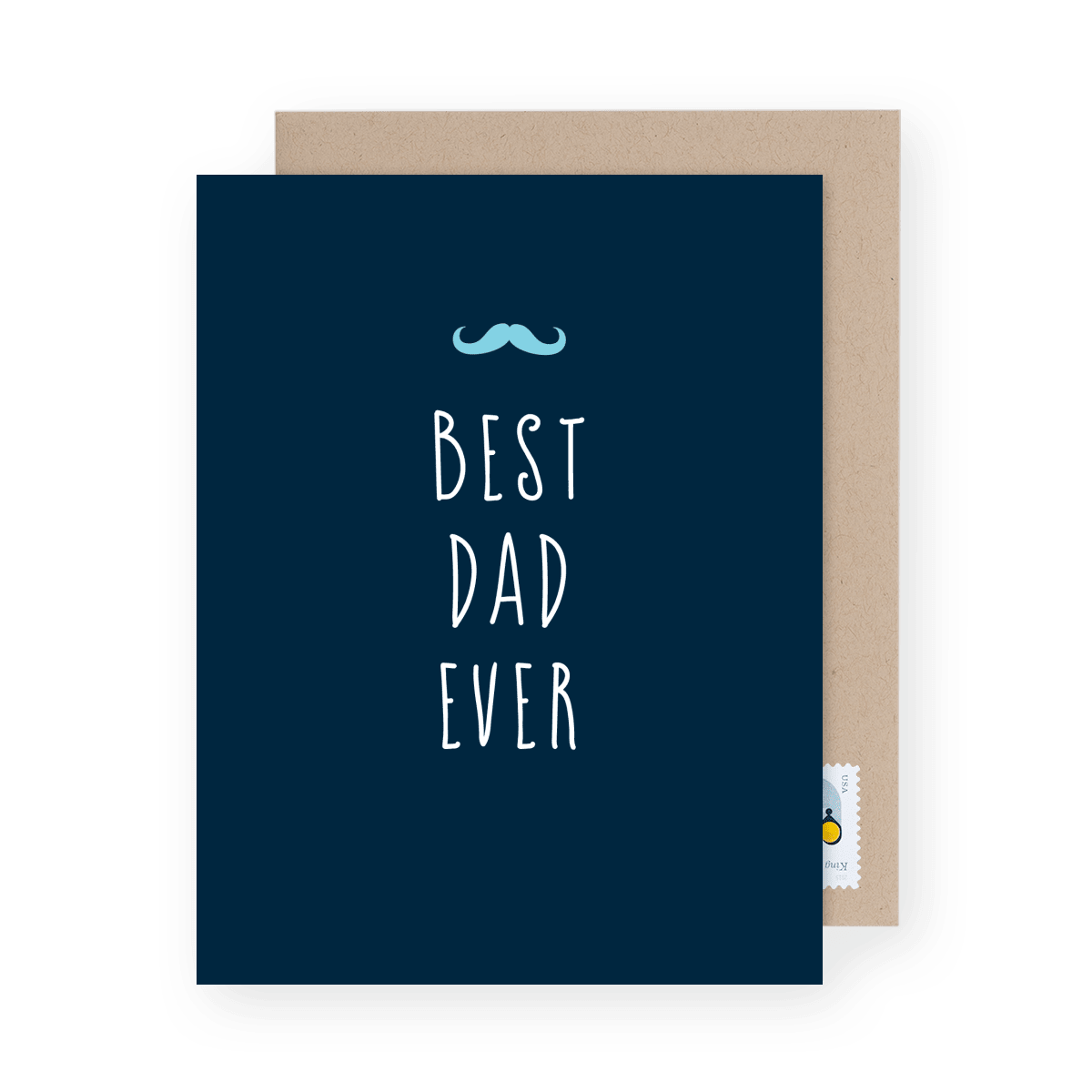 Simple Mustache Best Dad